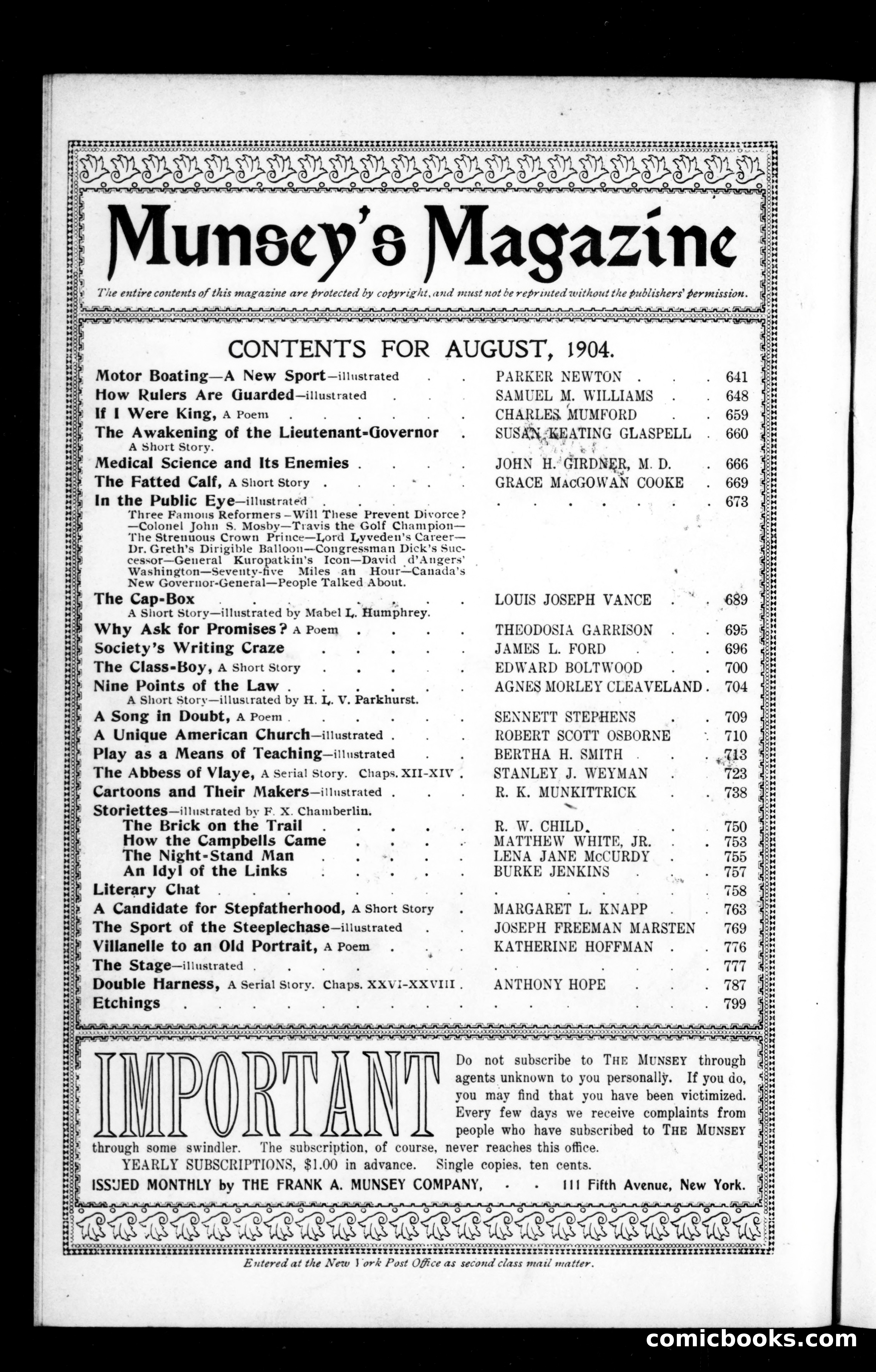 The Munsey, Vol. XXXI, No. 5 — page 2 of 162