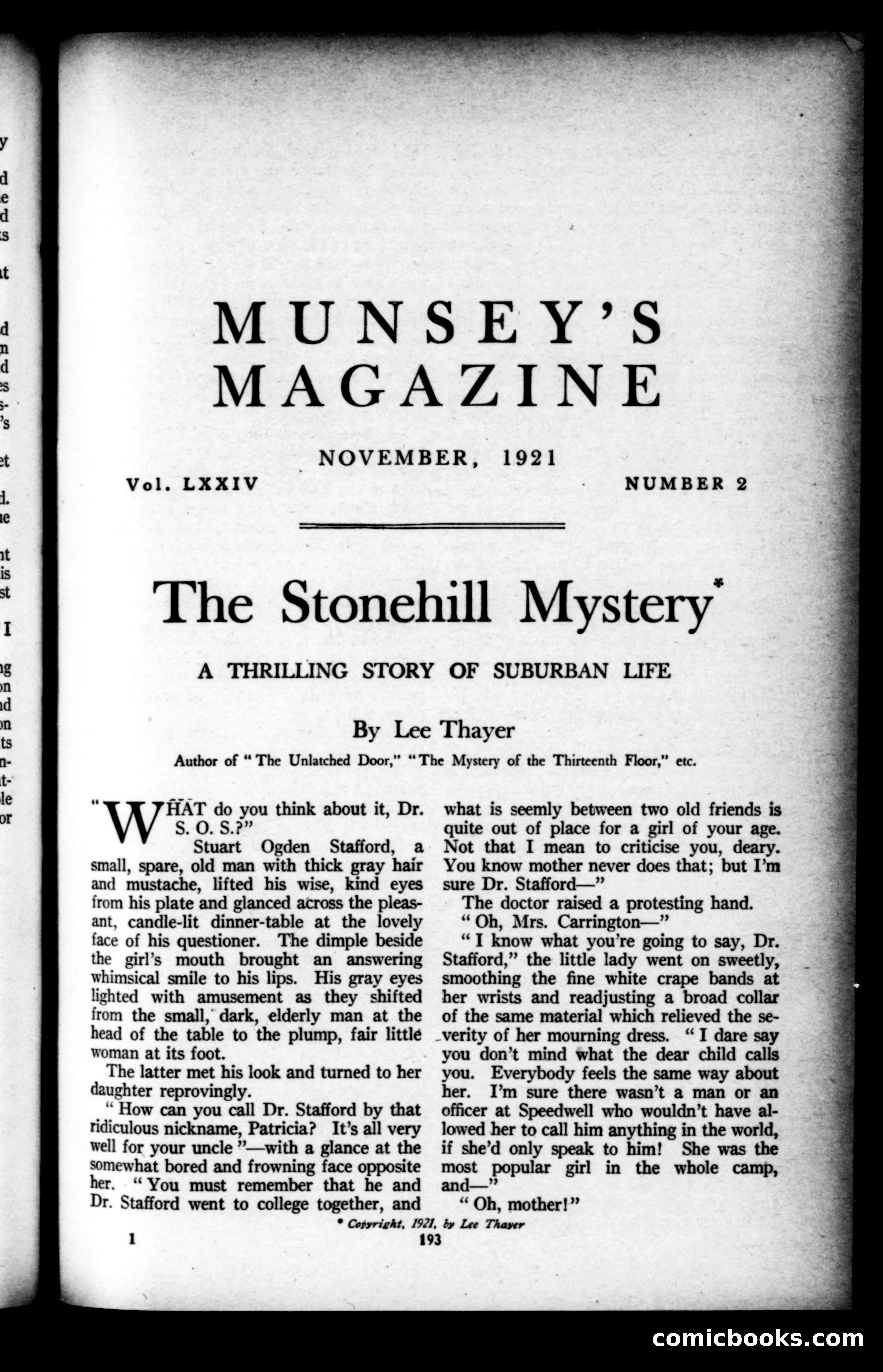 Munsey's Magazine, November 1921 — page 1 of 192