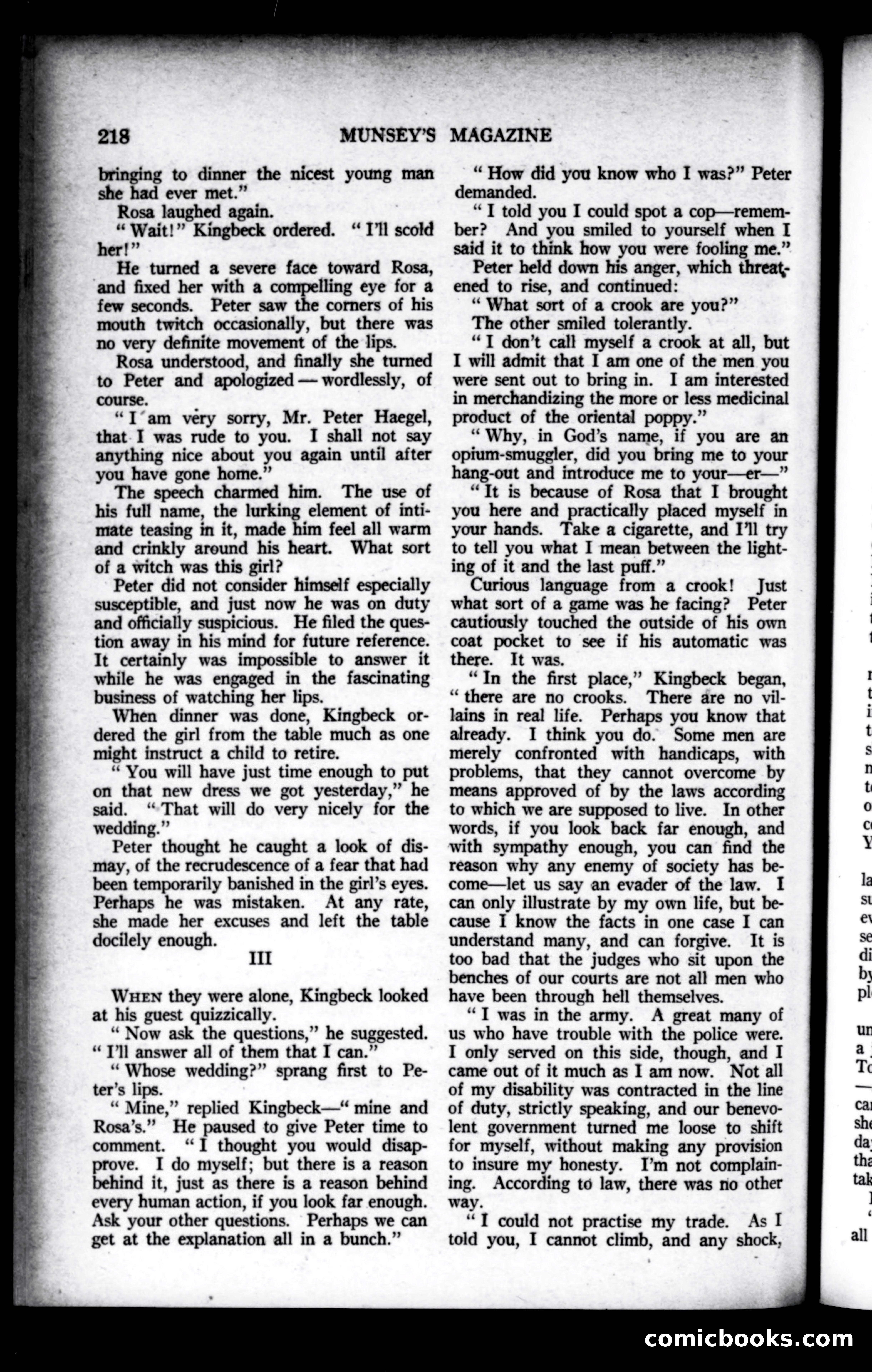 Munsey's Magazine, November 1921 — page 26 of 192