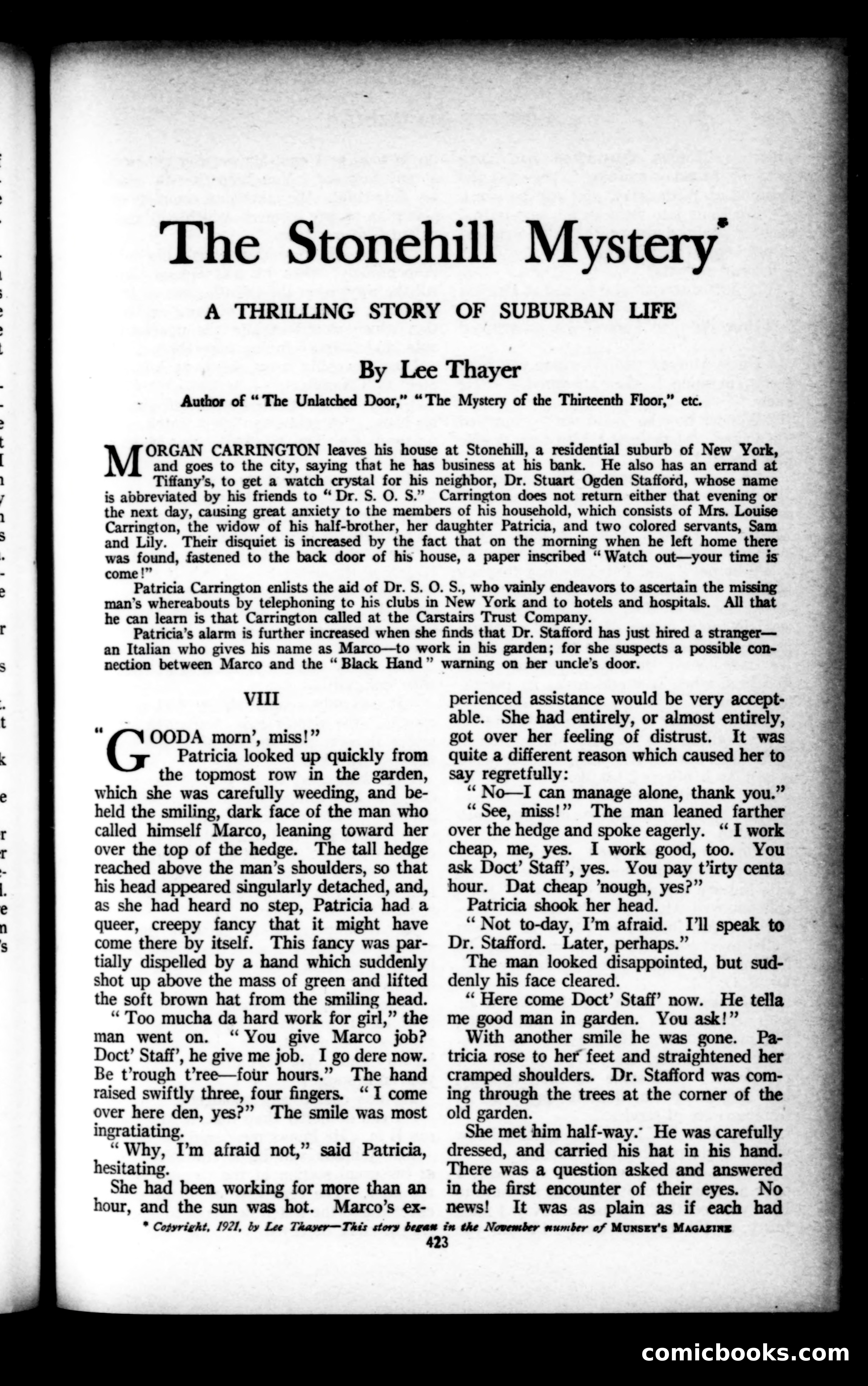 Munsey's Magazine, December 1921 — page 39 of 192