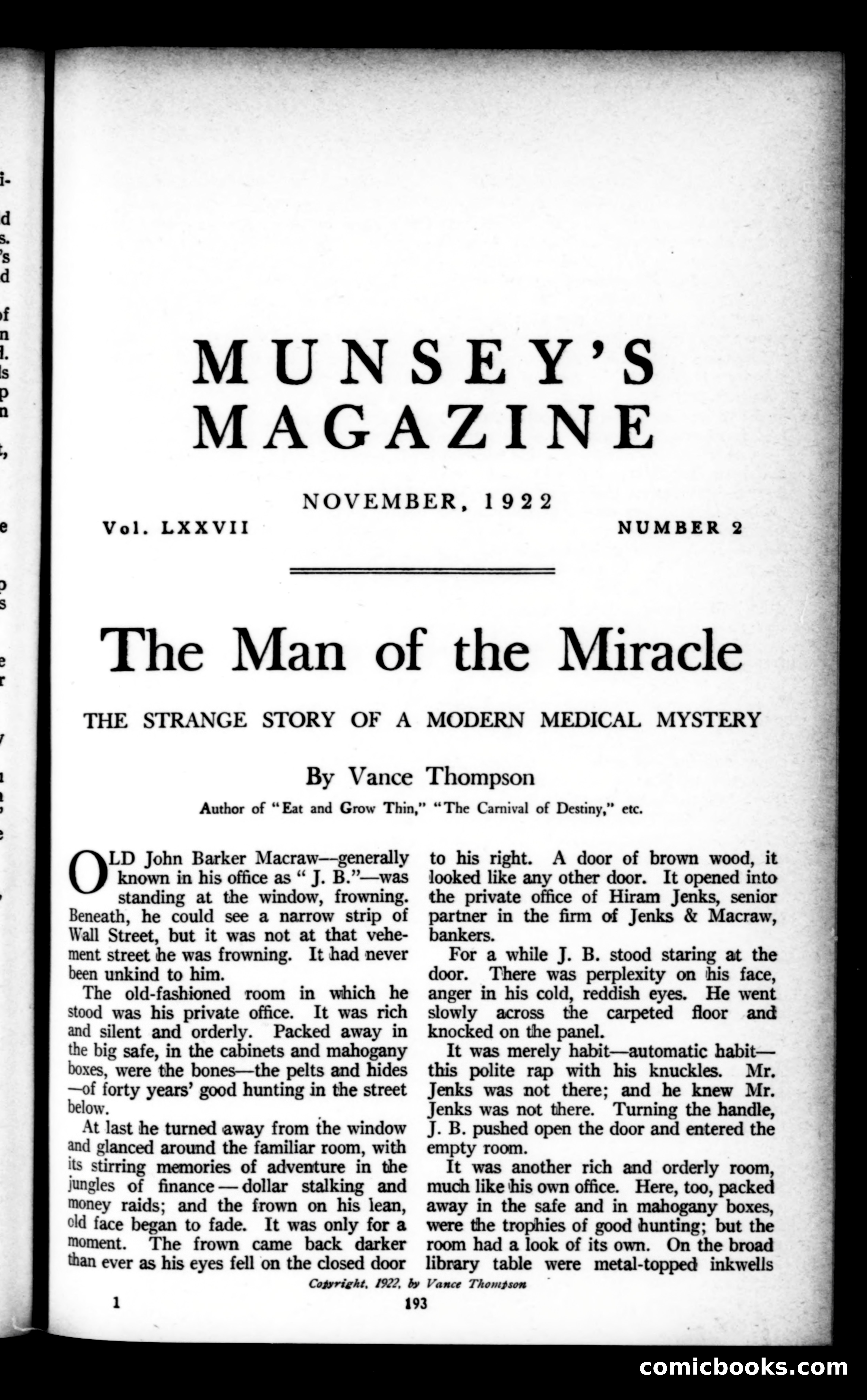 Munsey's Magazine, November 1922 — page 1 of 192