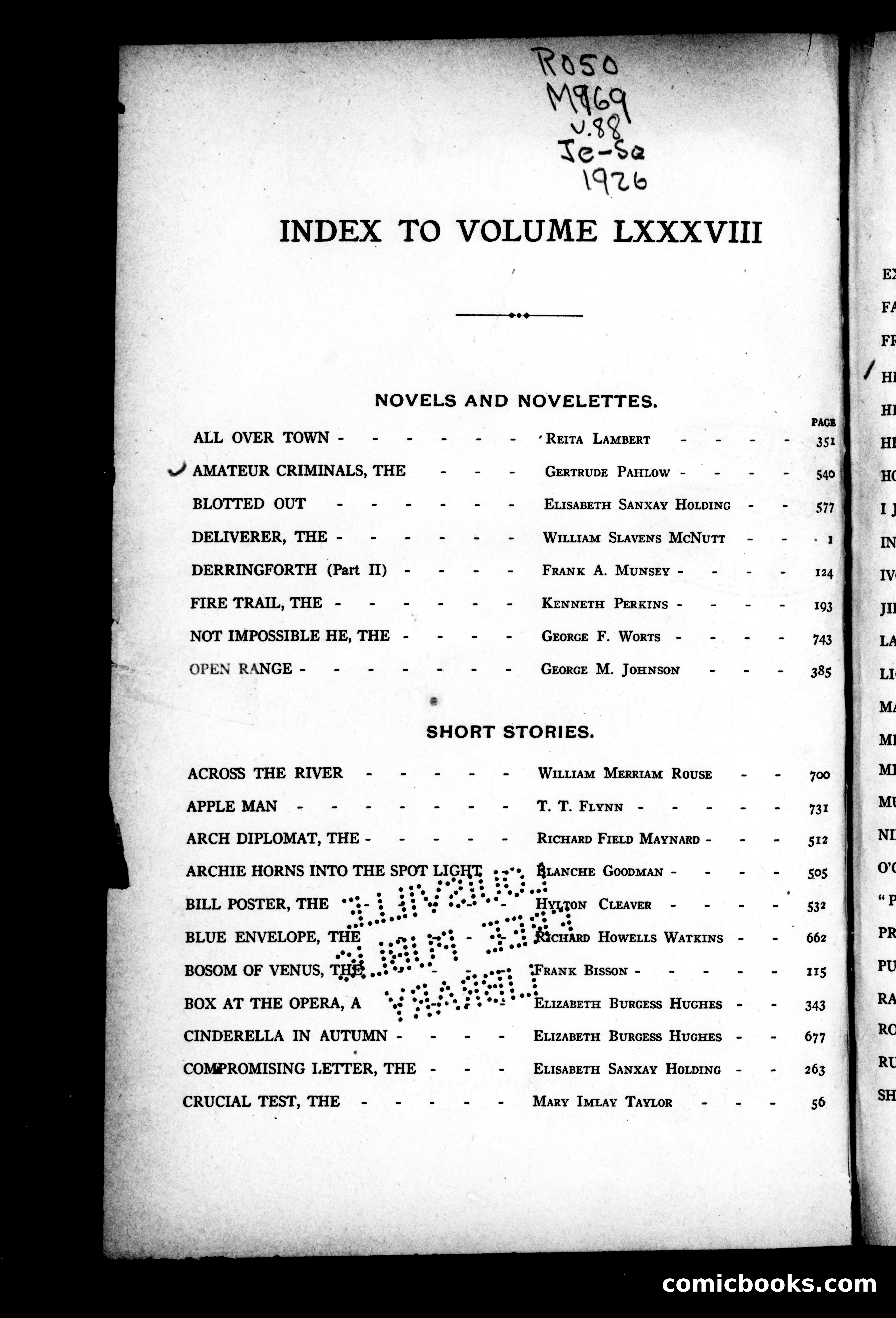 Munsey's Magazine, Volume LXXXVIII (1926) — page 1 of 5
