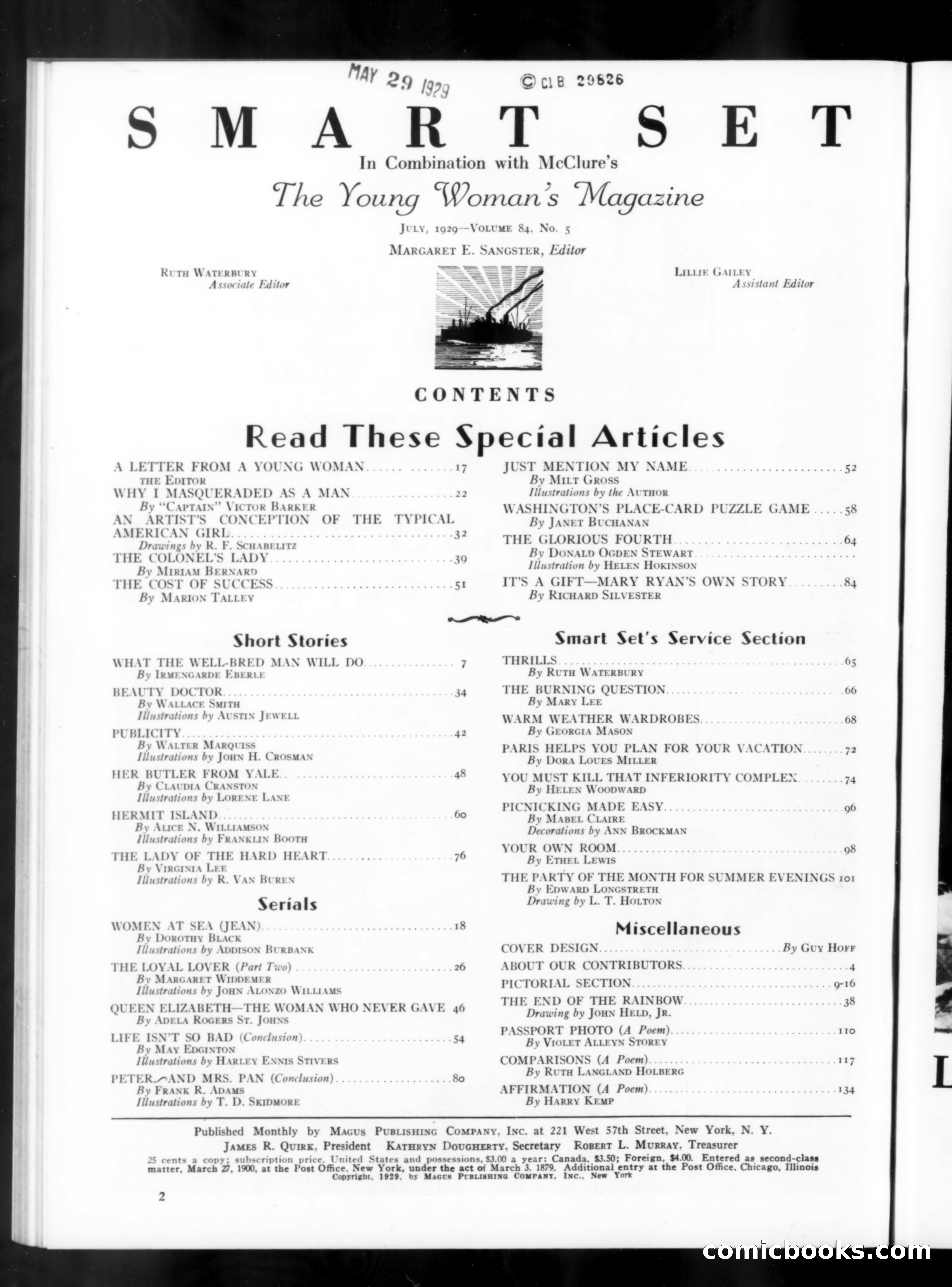Smart Set, July 1929 — page 4 of 140
