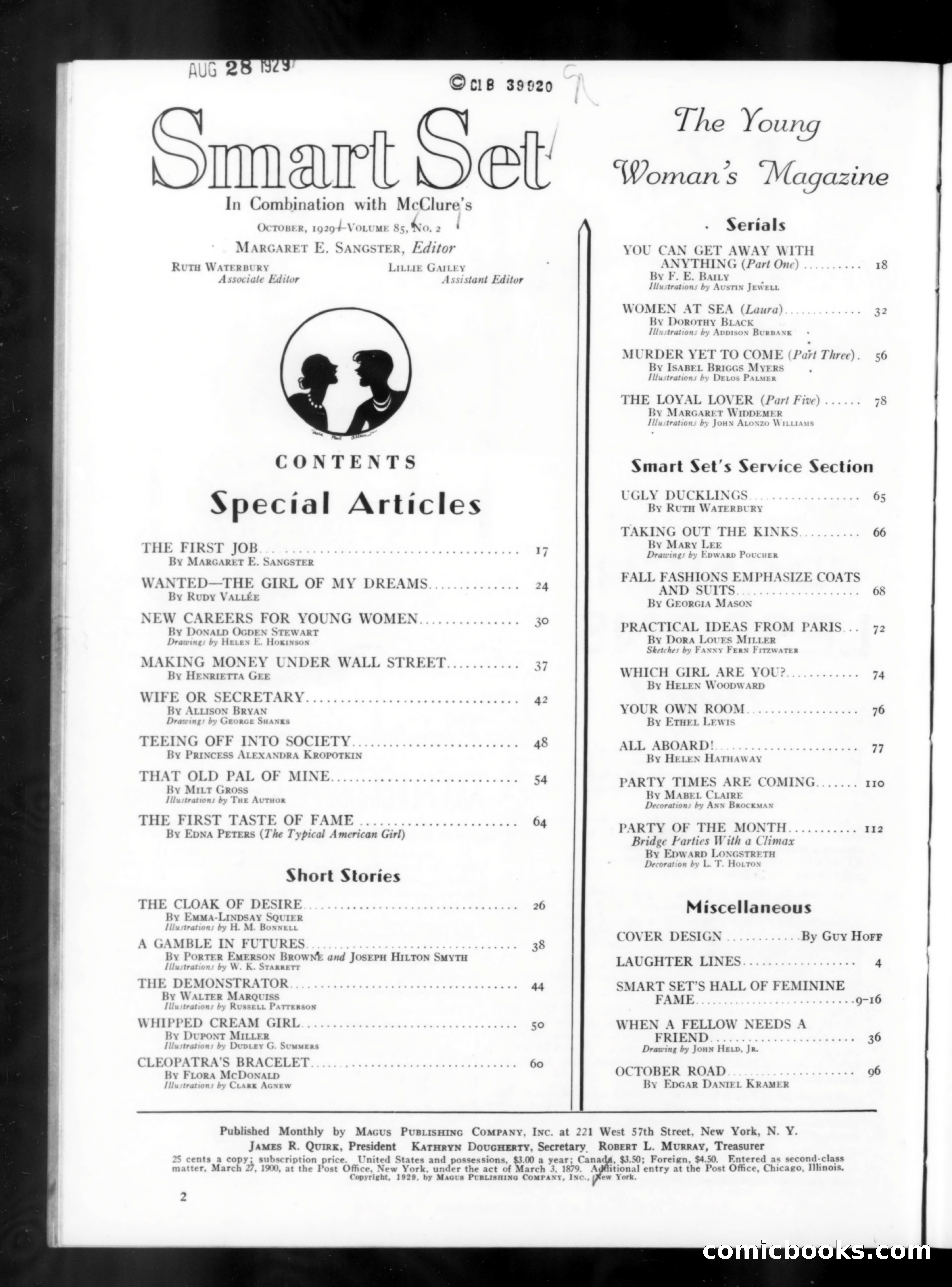 The Smart Set, October 1929 — page 4 of 148