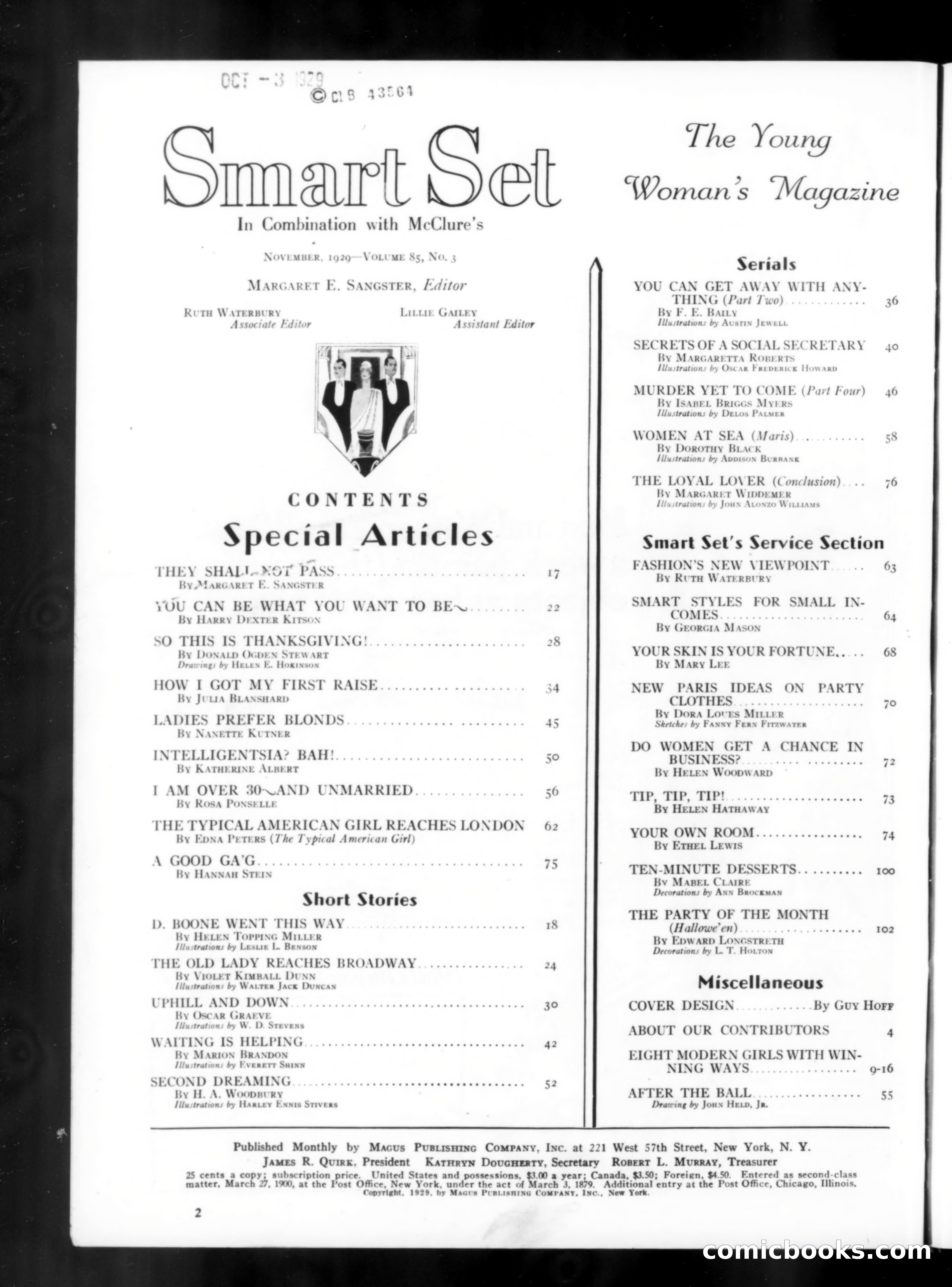 Smart Set, November 1929 — page 4 of 140