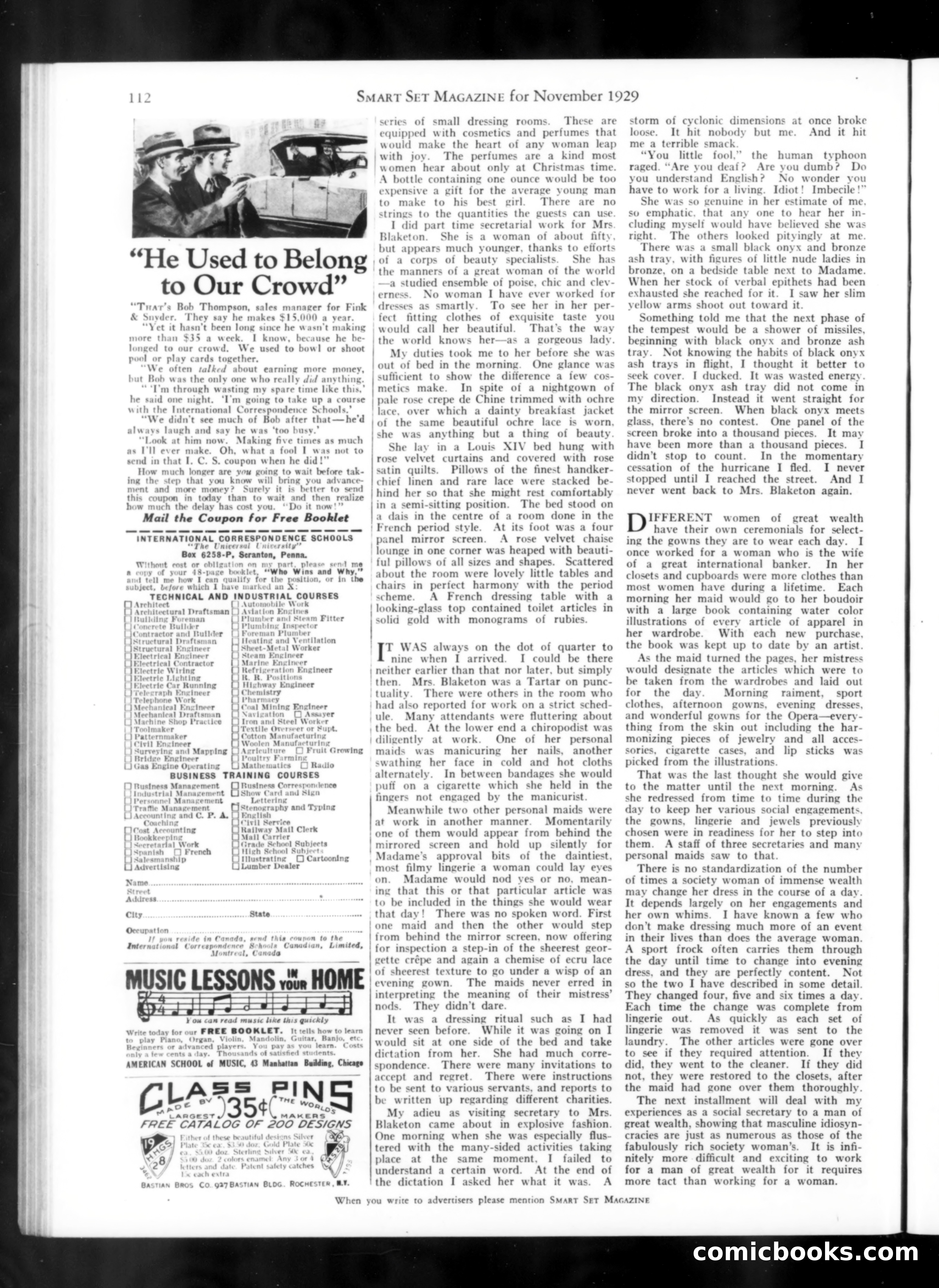 Smart Set, November 1929 — page 114 of 140