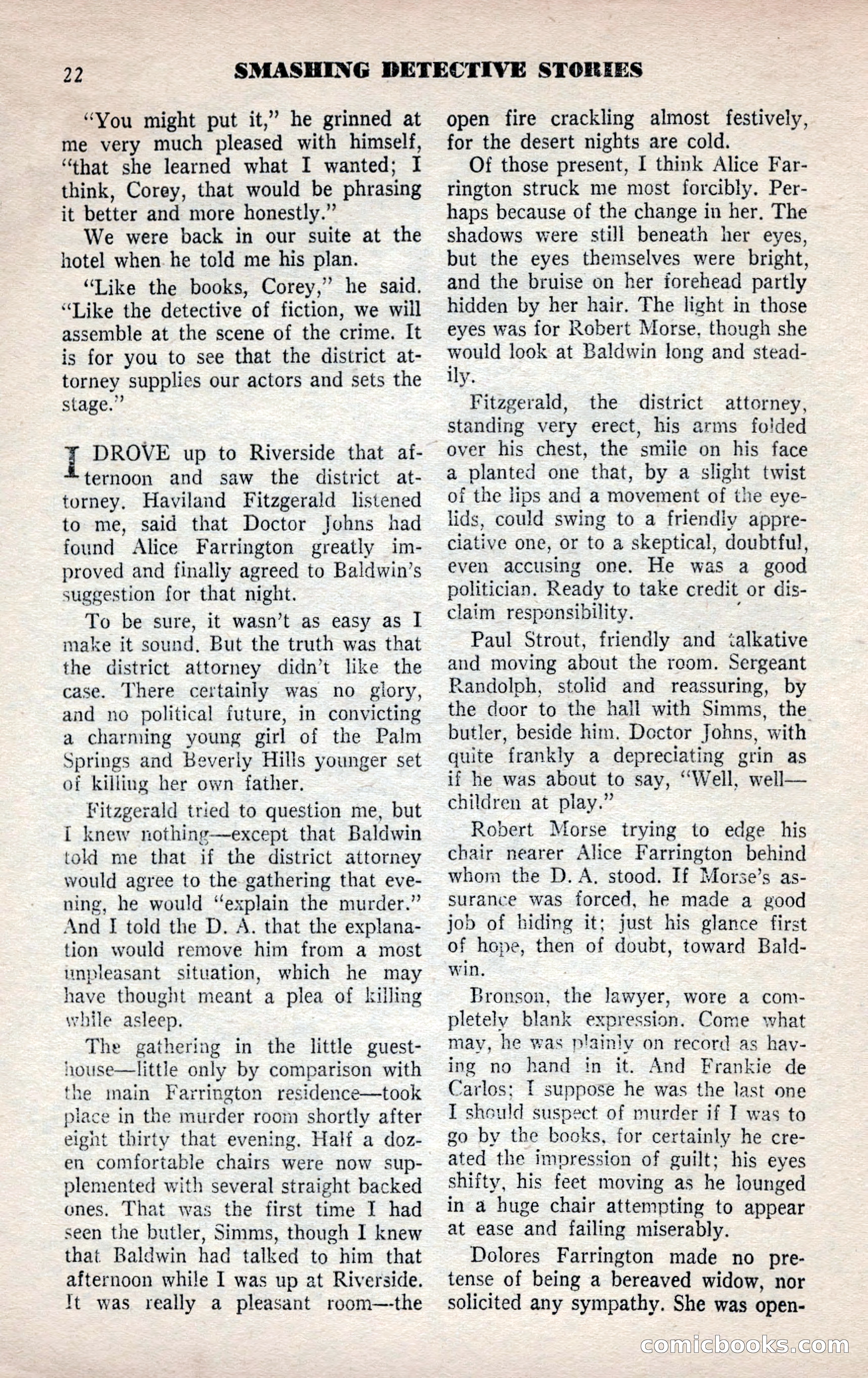 Smashing Detective Stories, September 1954 — page 22 of 100