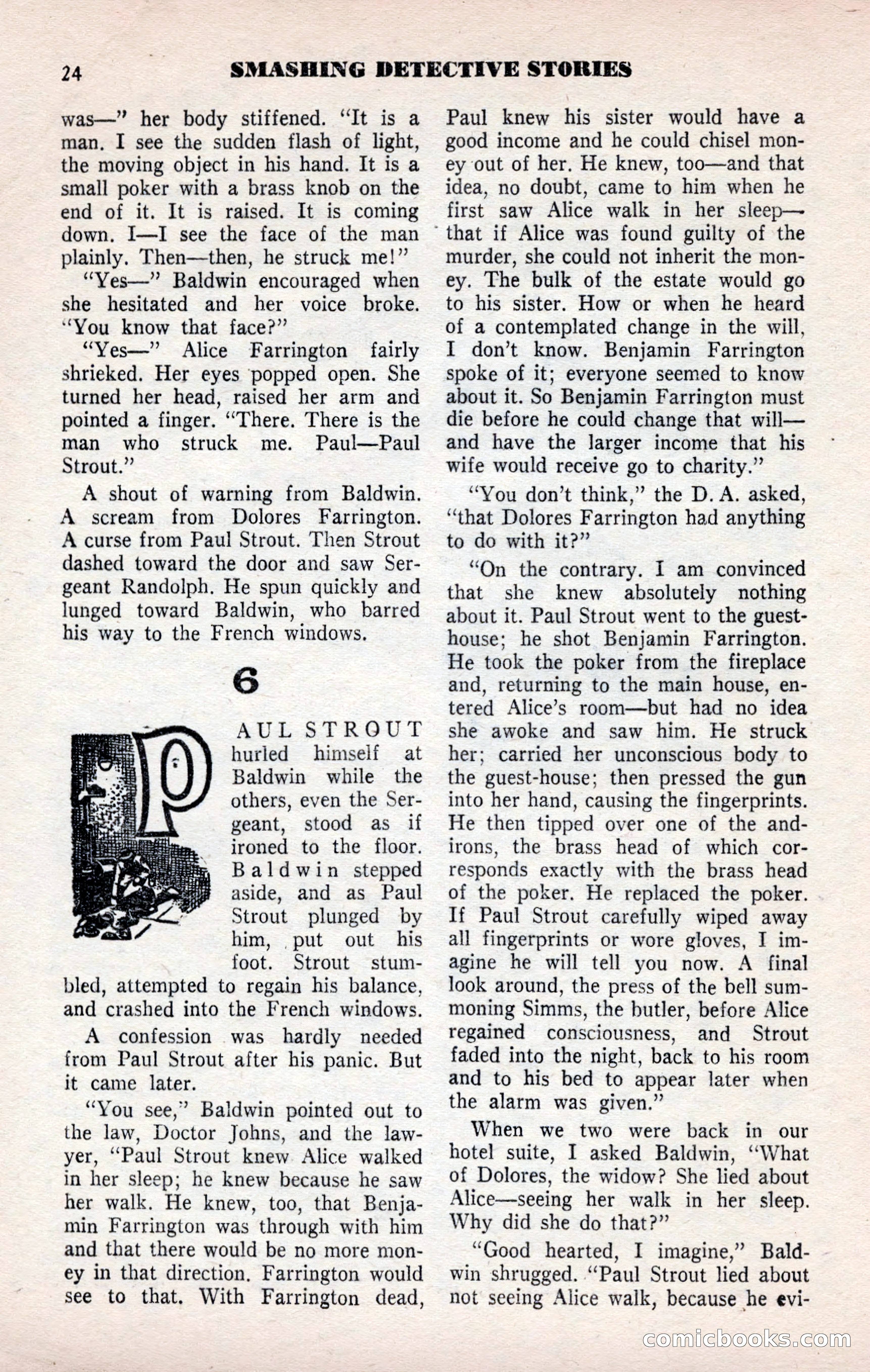 Smashing Detective Stories, September 1954 — page 24 of 100