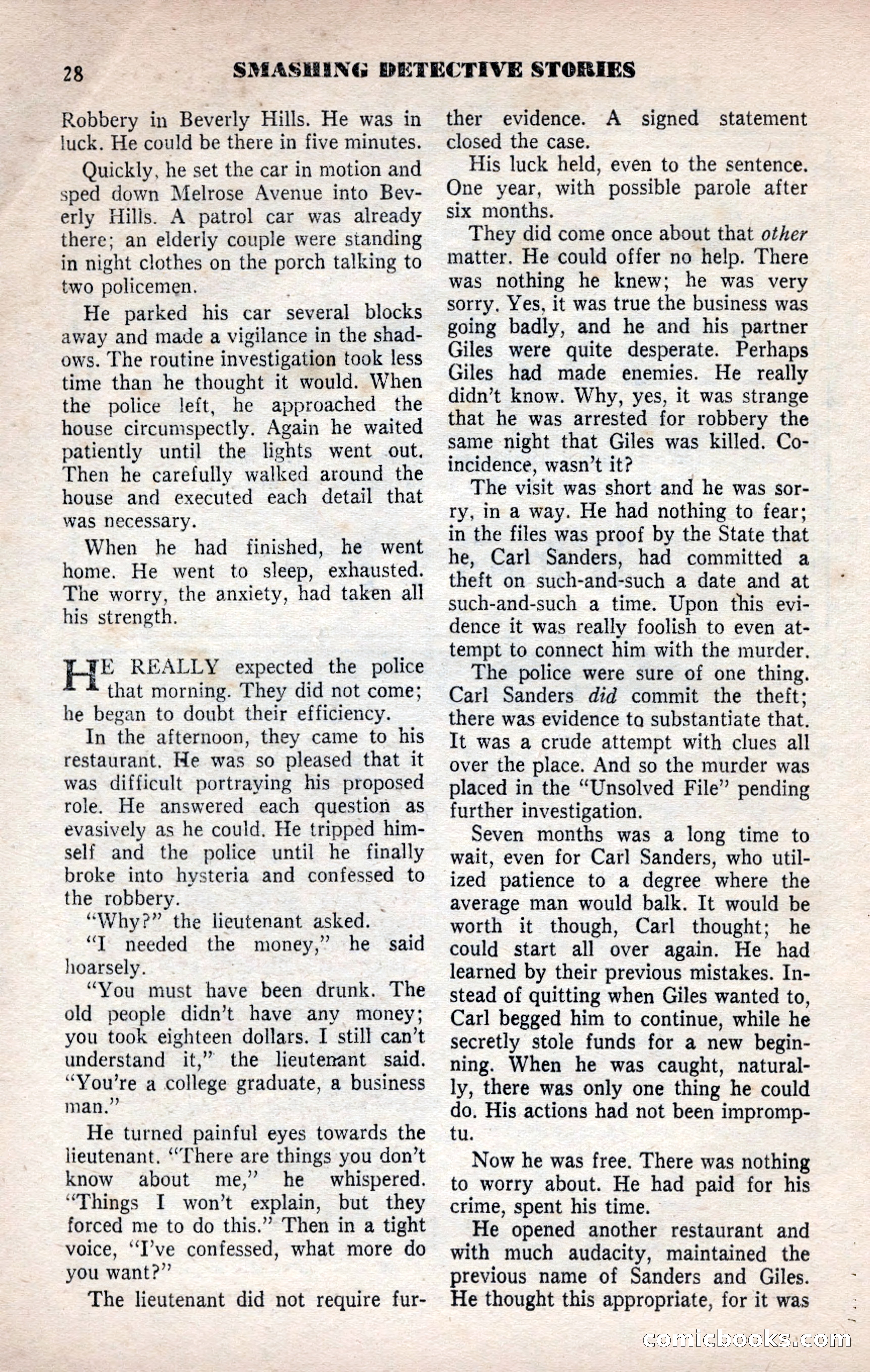 Smashing Detective Stories, September 1954 — page 28 of 100