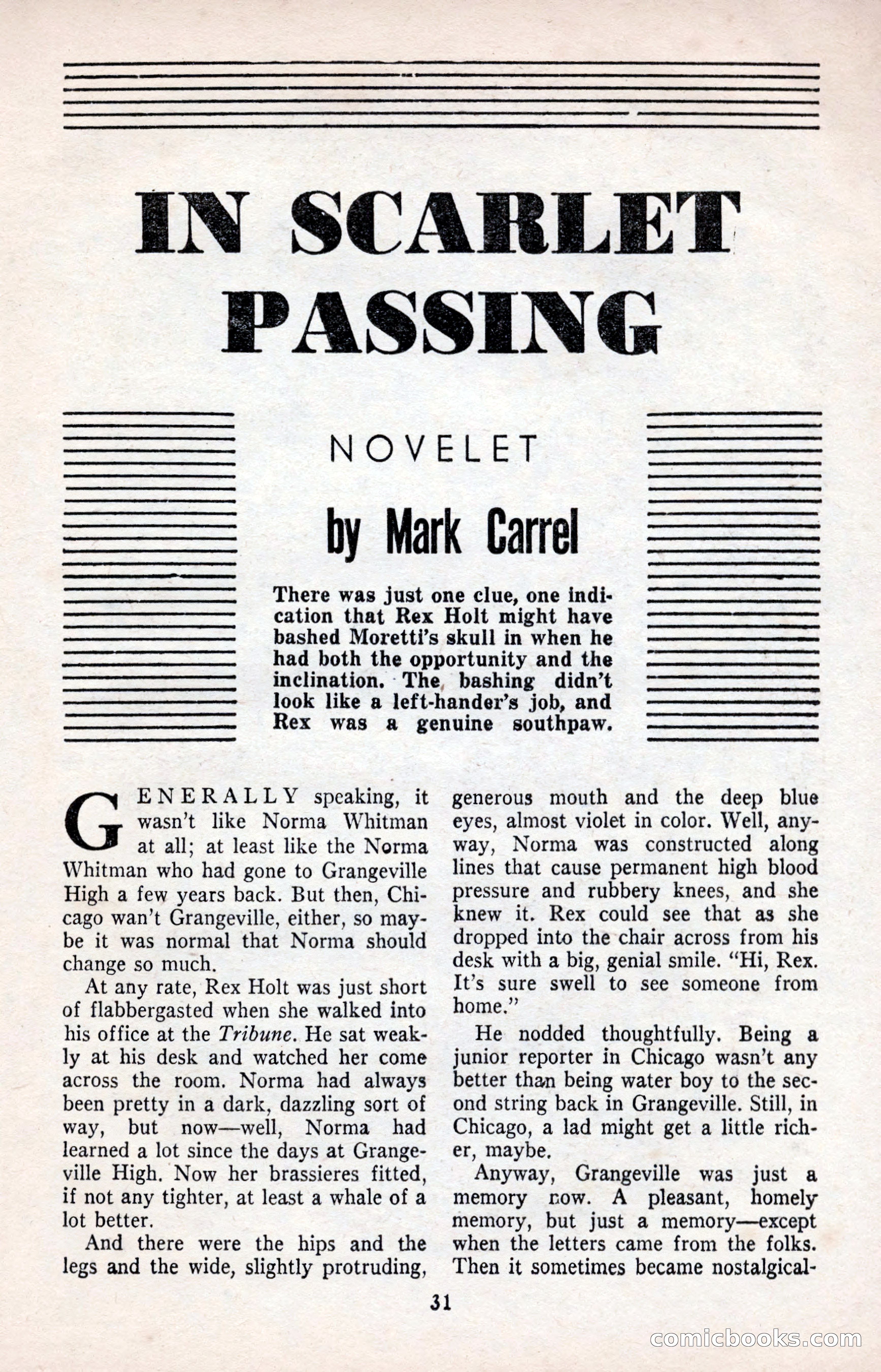 Smashing Detective Stories, September 1954 — page 31 of 100