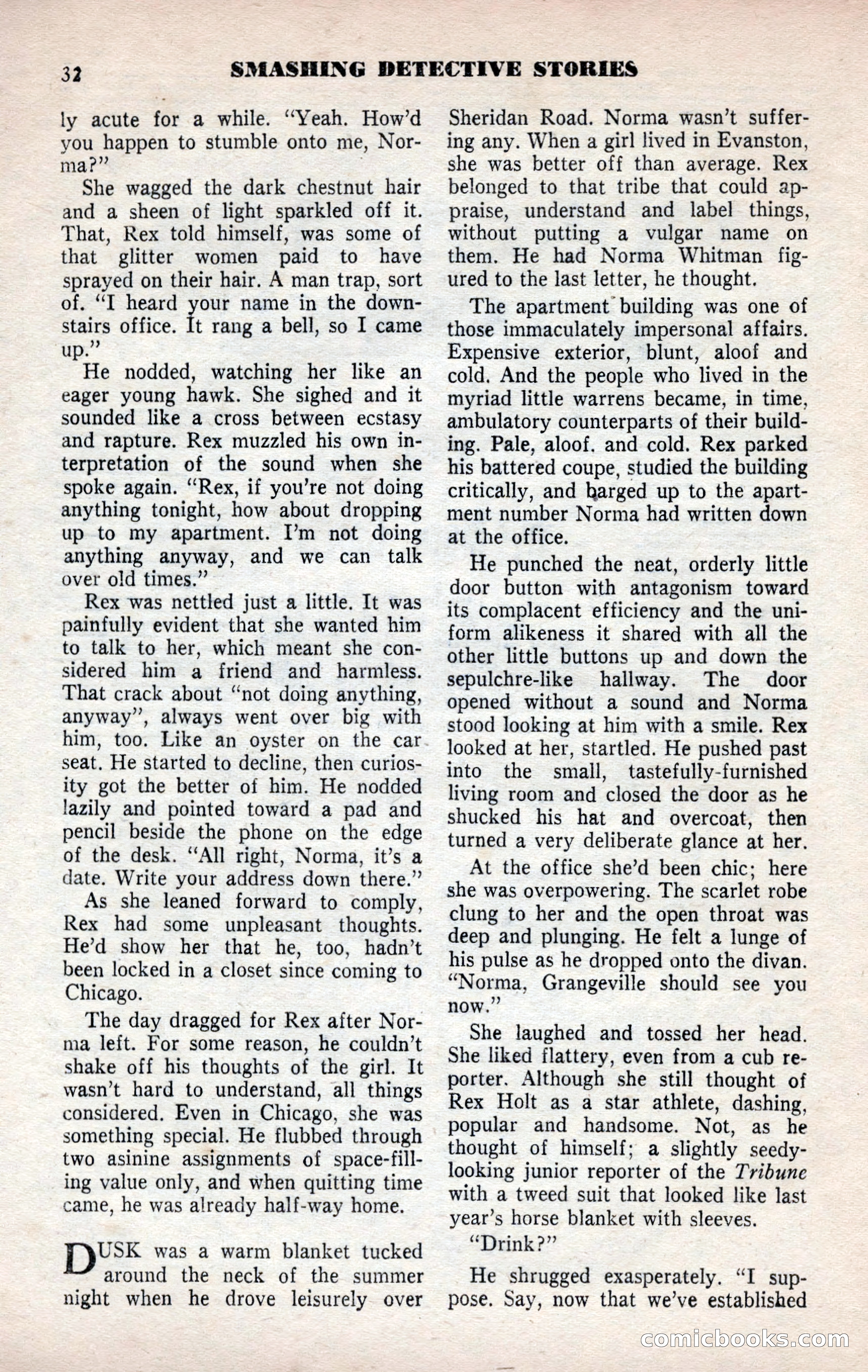 Smashing Detective Stories, September 1954 — page 32 of 100