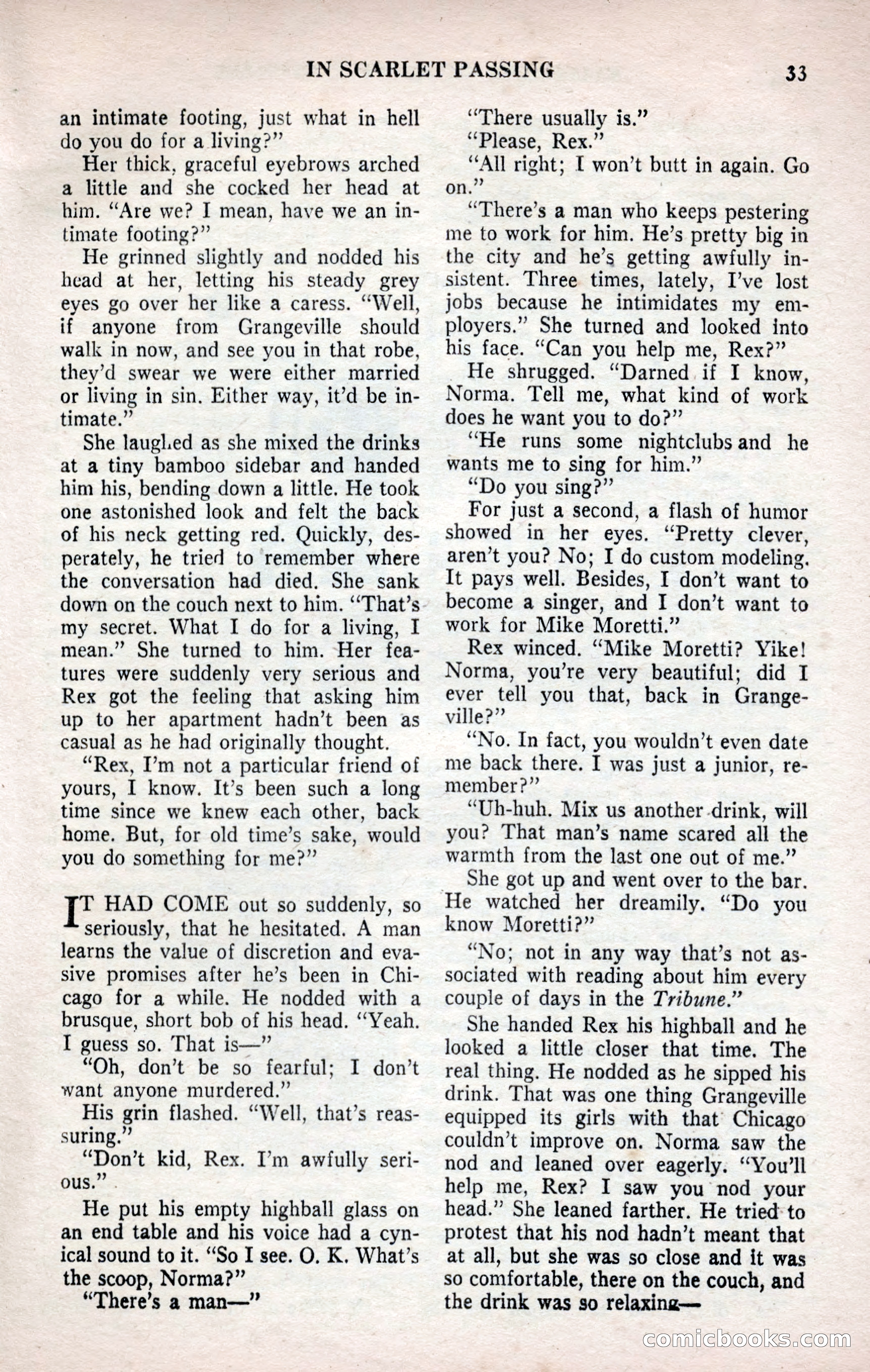 Smashing Detective Stories, September 1954 — page 33 of 100