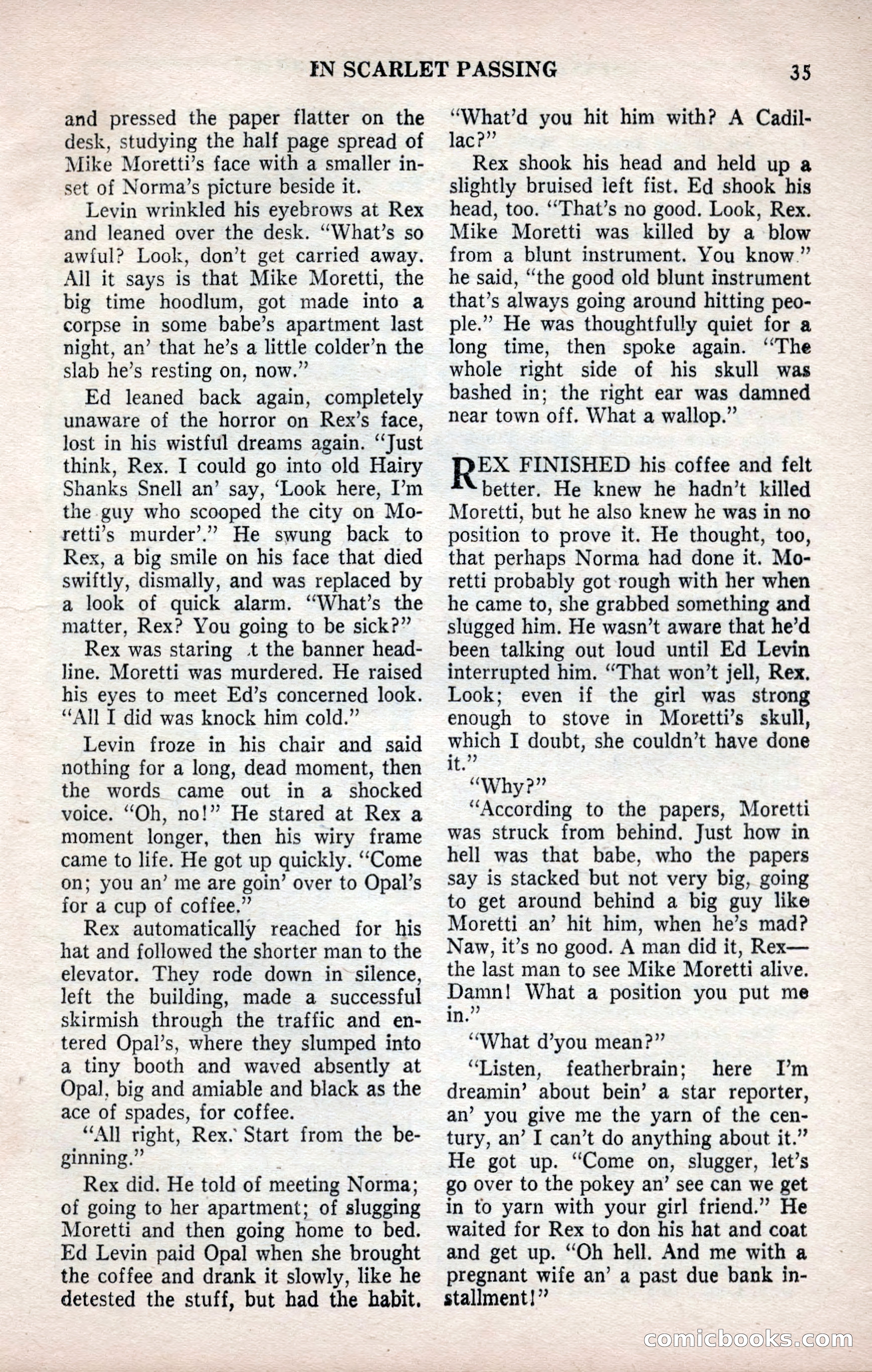 Smashing Detective Stories, September 1954 — page 35 of 100