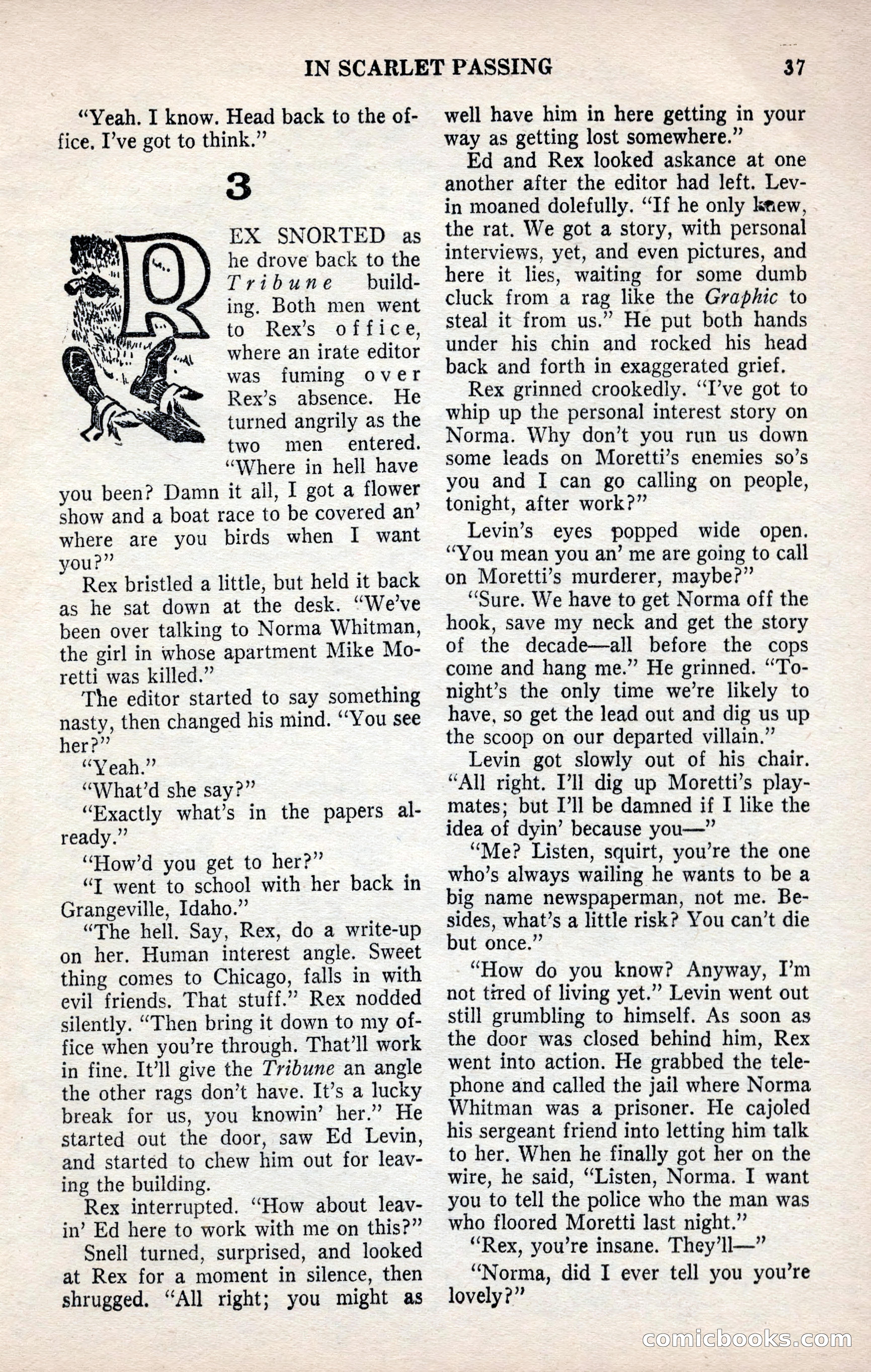 Smashing Detective Stories, September 1954 — page 37 of 100