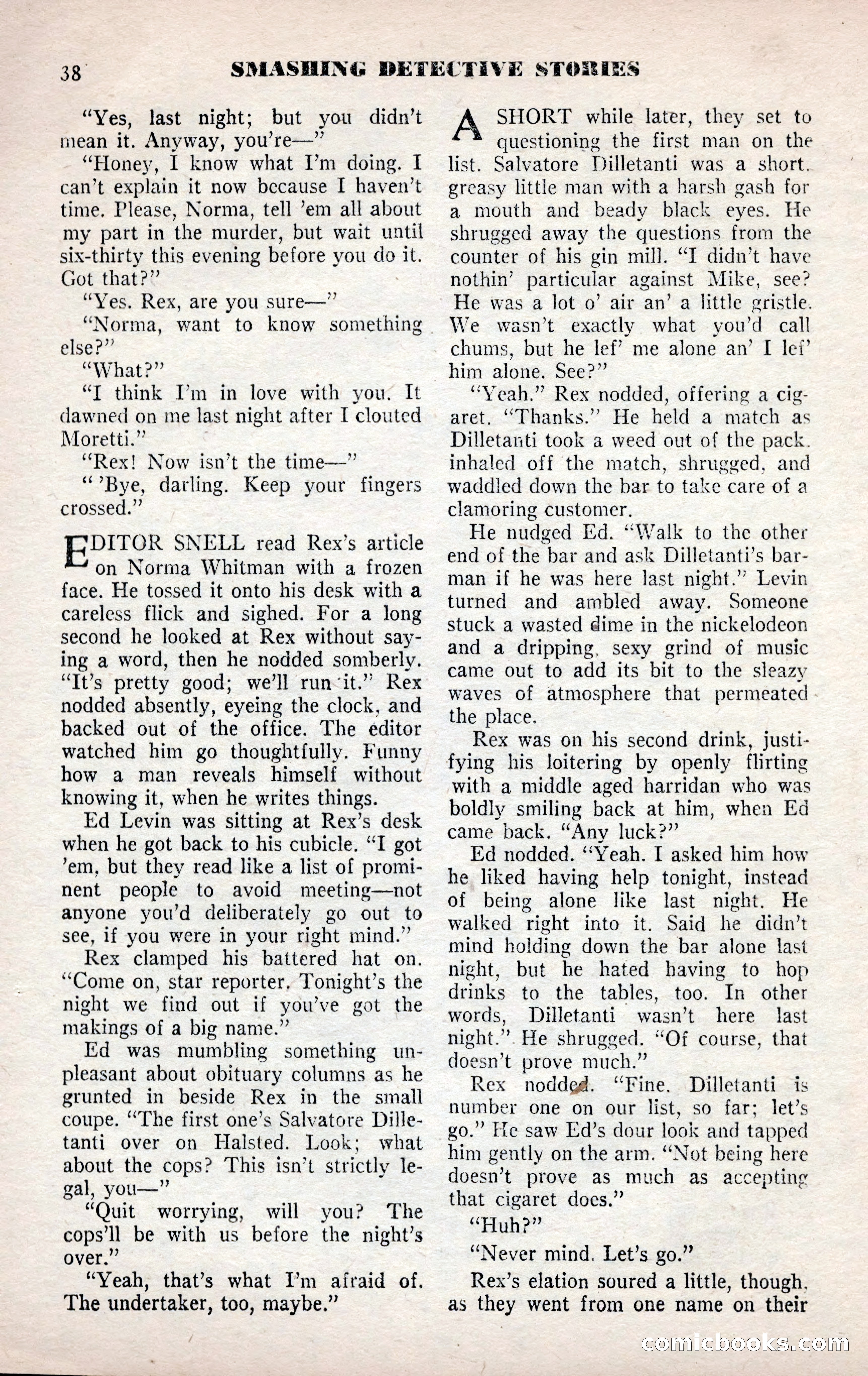 Smashing Detective Stories, September 1954 — page 38 of 100
