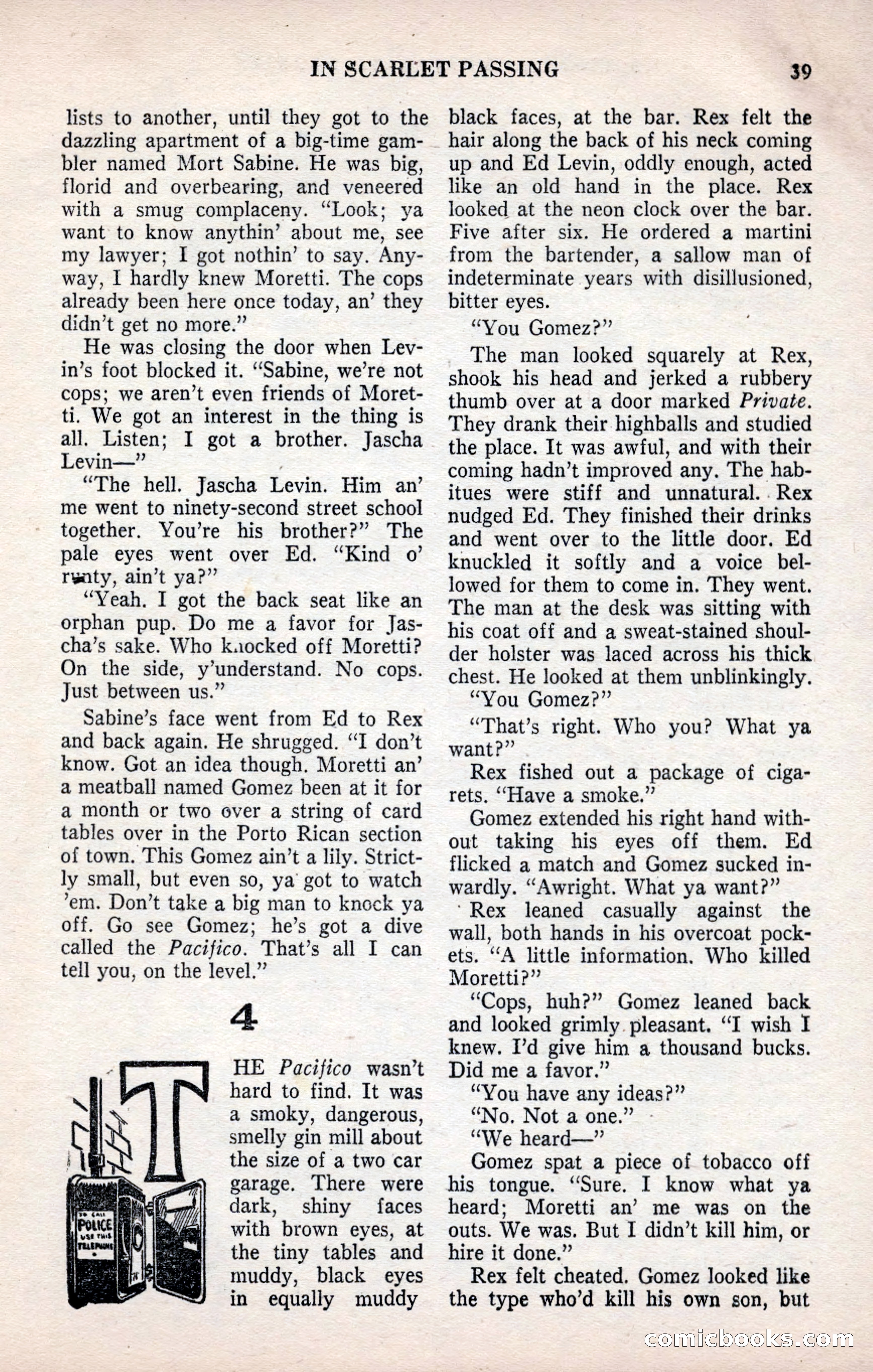 Smashing Detective Stories, September 1954 — page 39 of 100