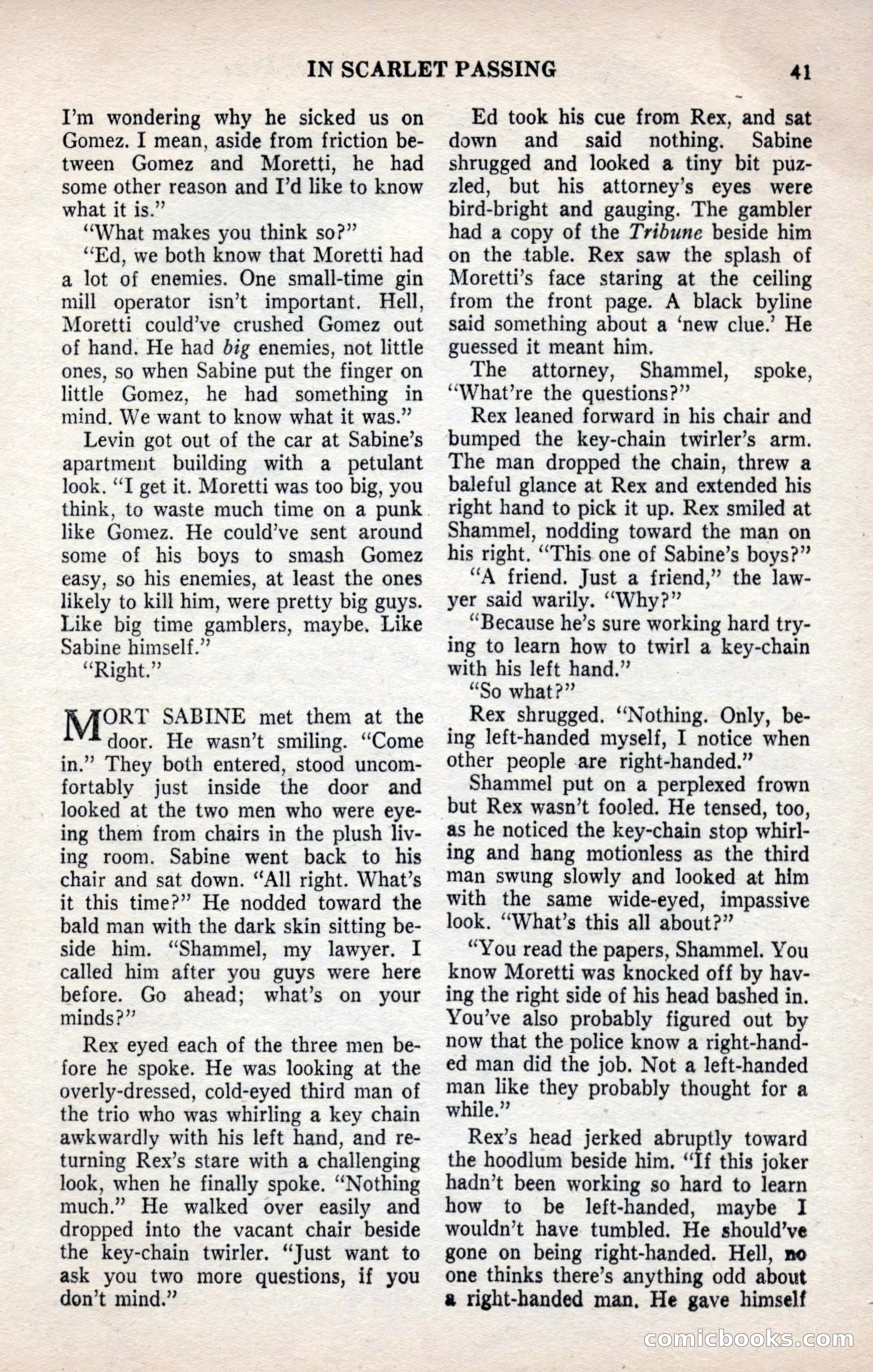 Smashing Detective Stories, September 1954 — page 41 of 100