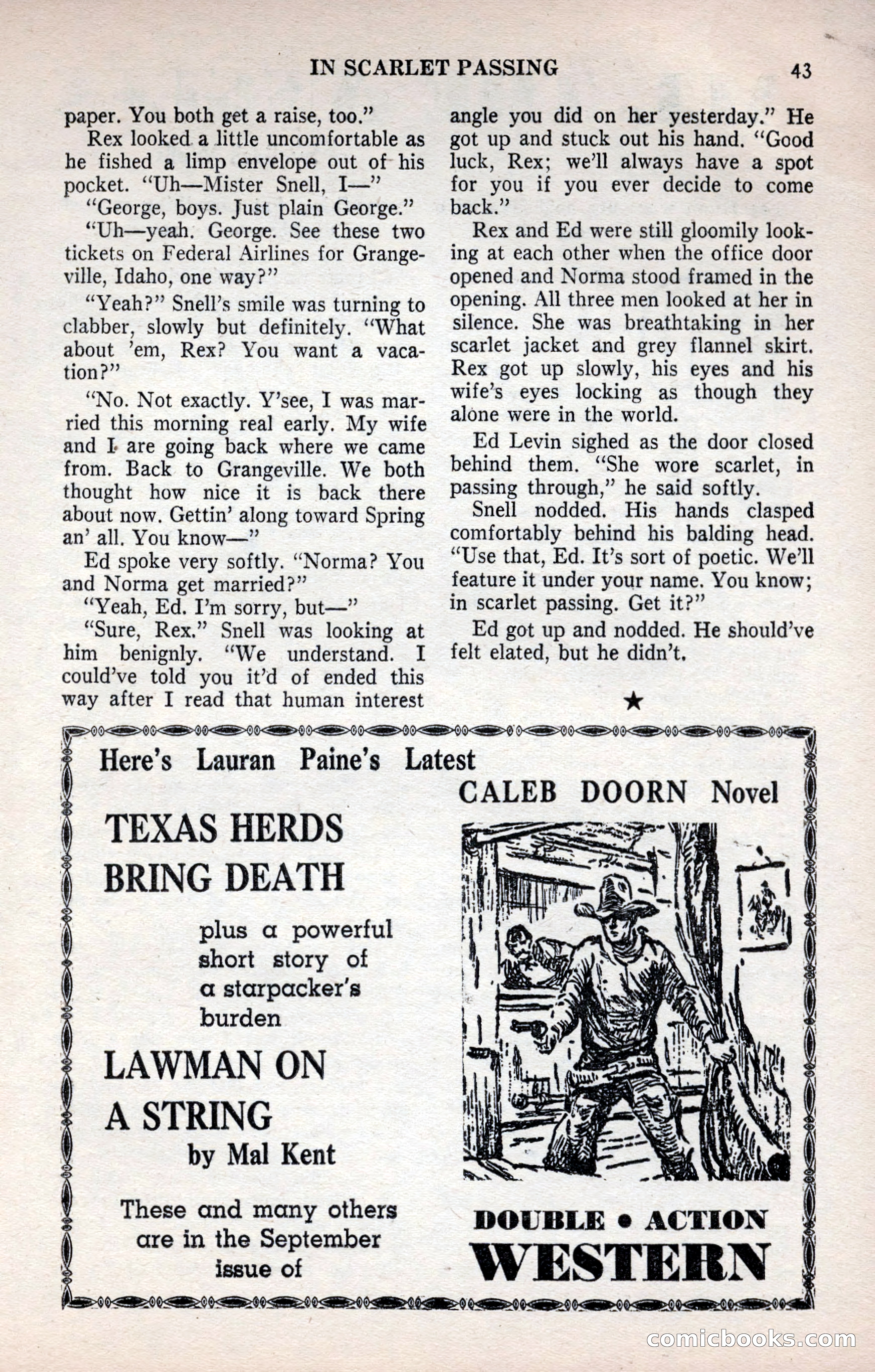 Smashing Detective Stories, September 1954 — page 43 of 100