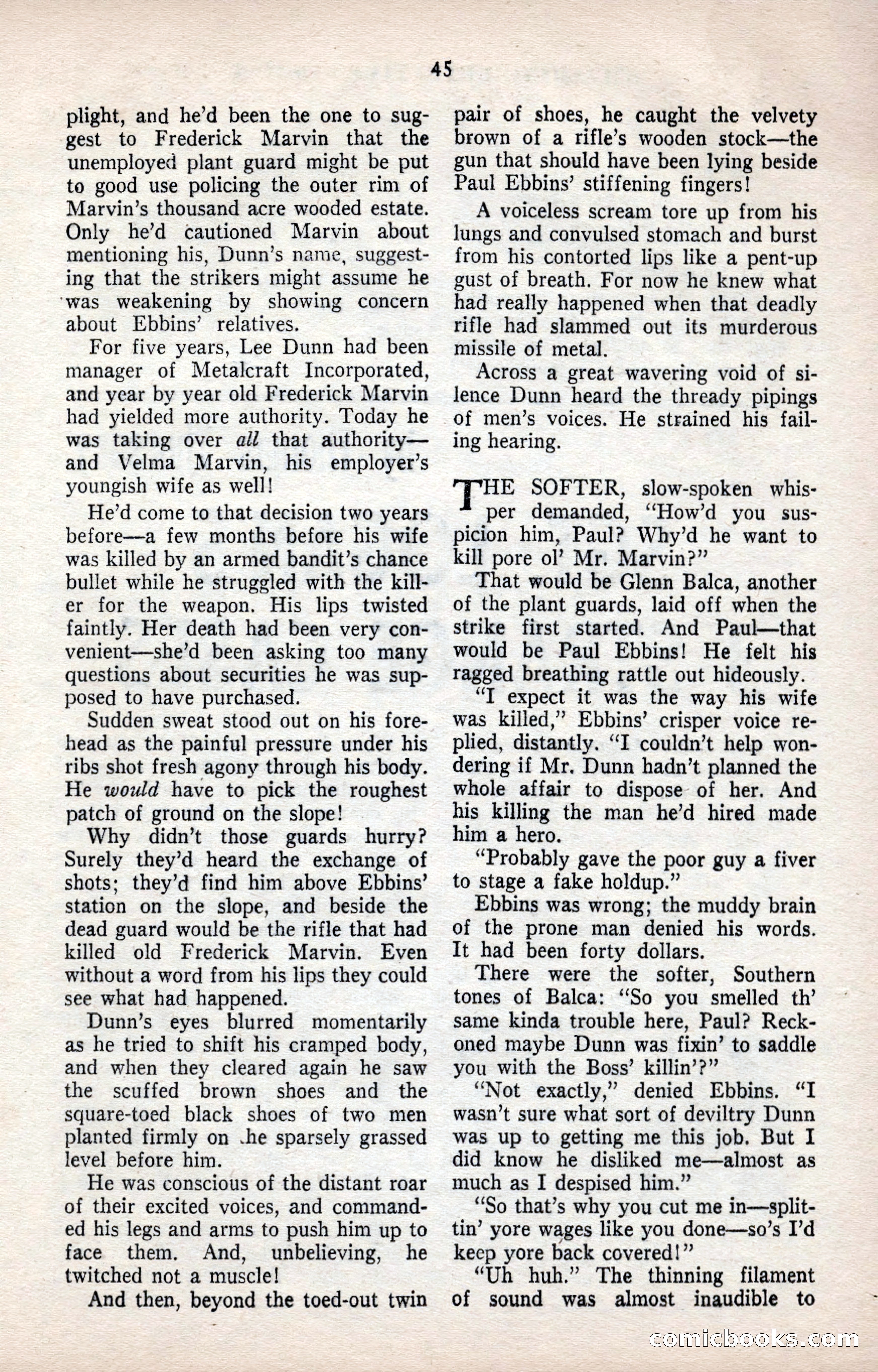 Smashing Detective Stories, September 1954 — page 45 of 100