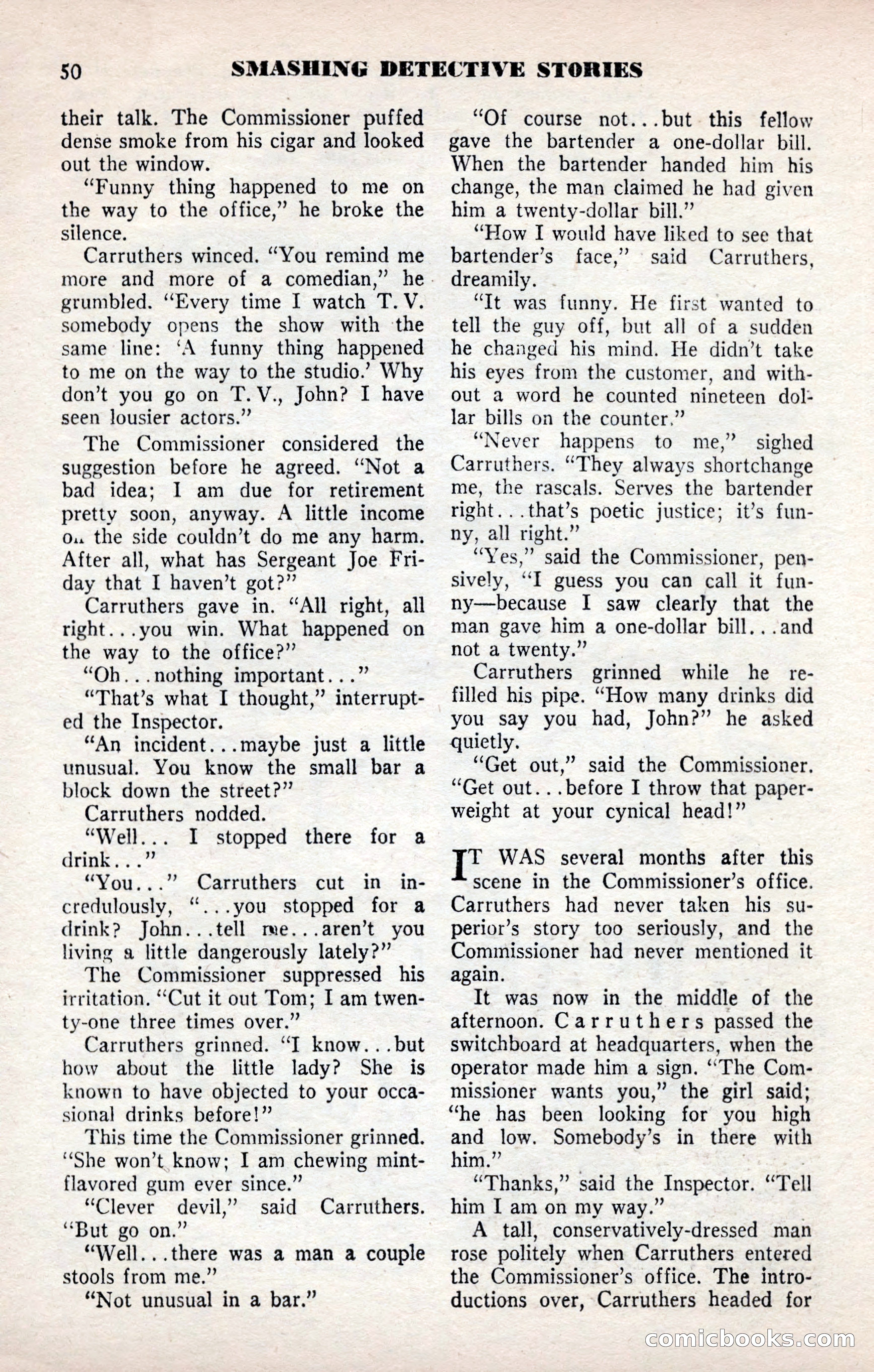 Smashing Detective Stories, September 1954 — page 50 of 100