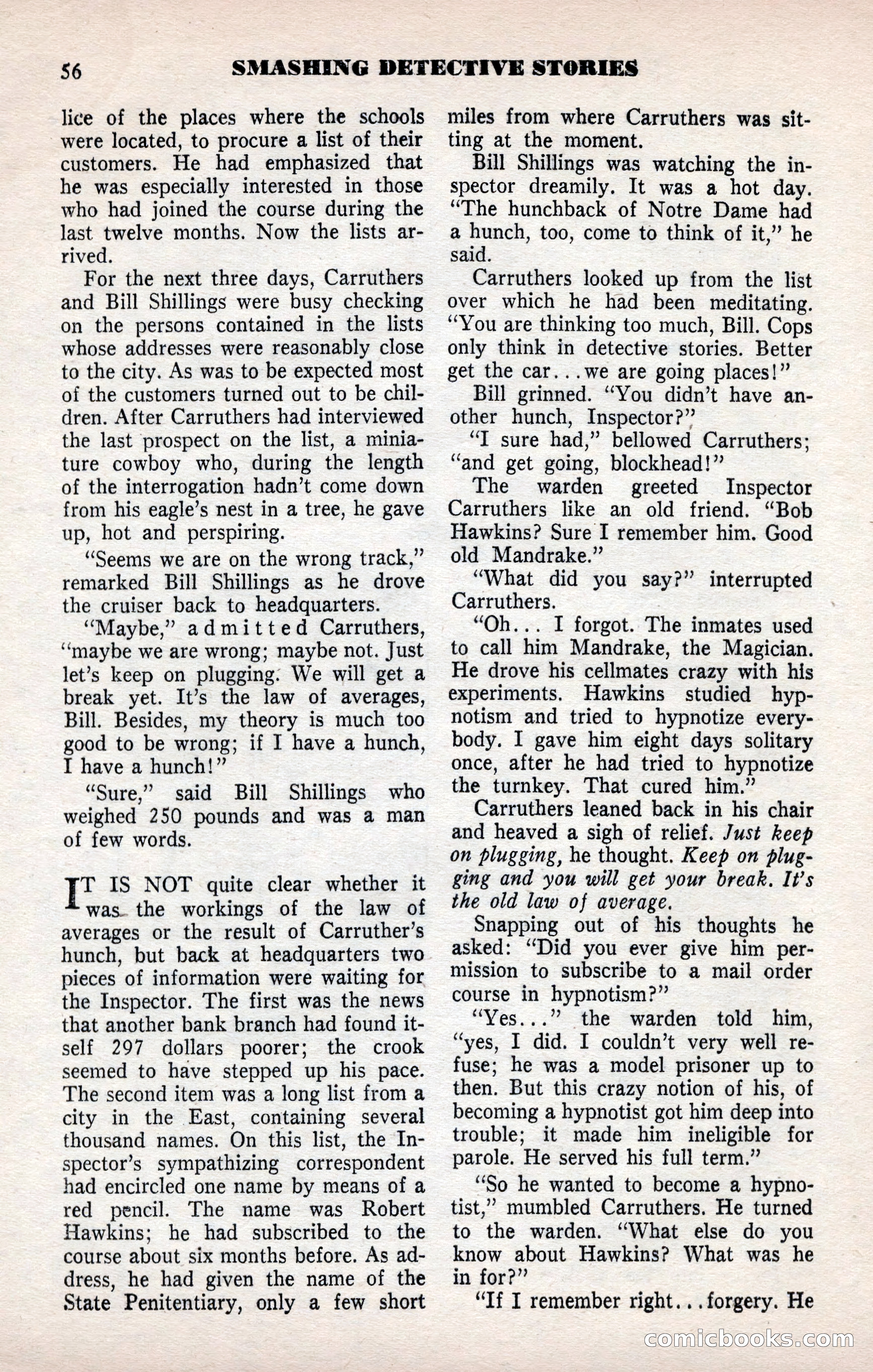 Smashing Detective Stories, September 1954 — page 56 of 100