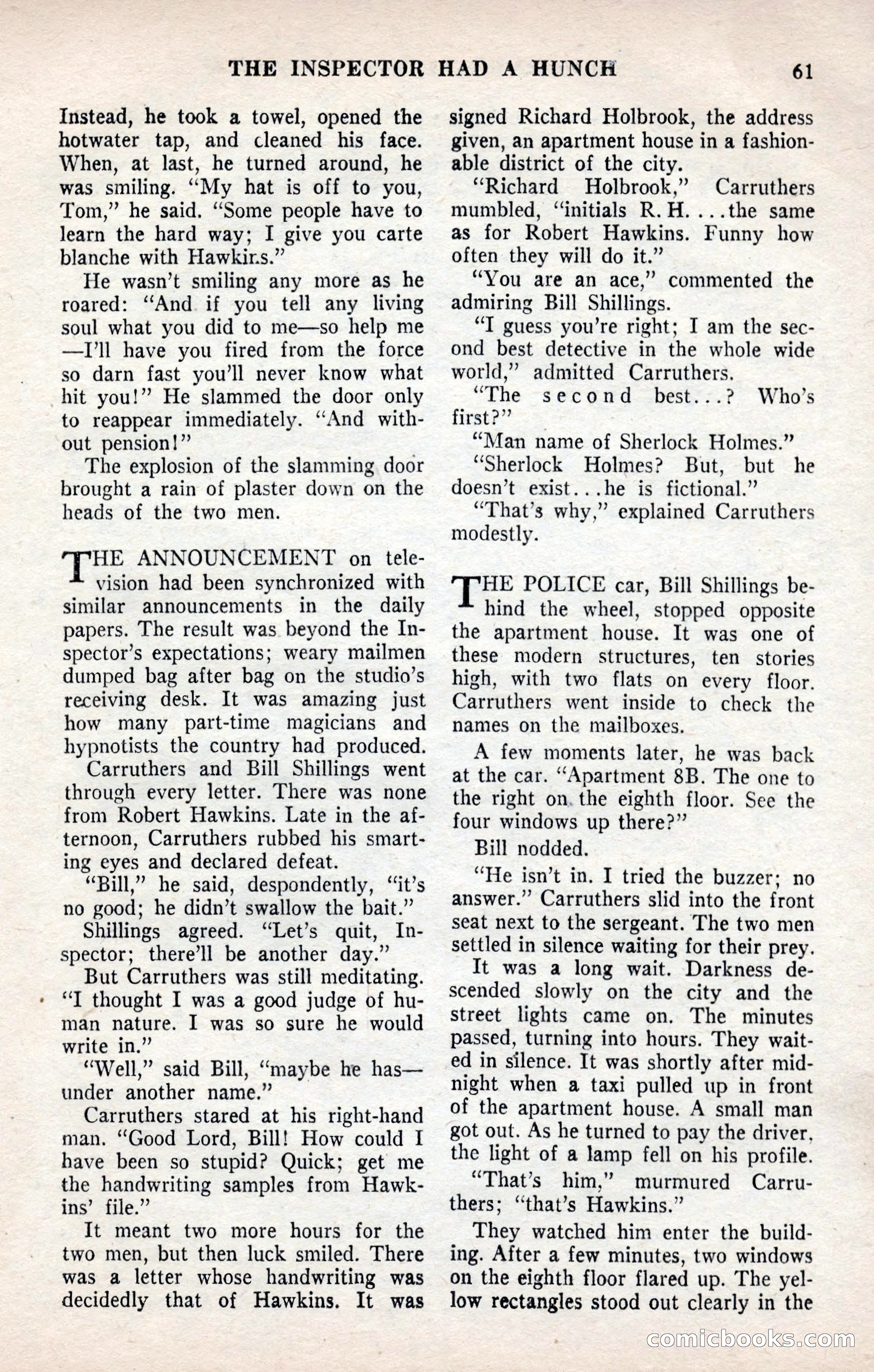 Smashing Detective Stories, September 1954 — page 61 of 100