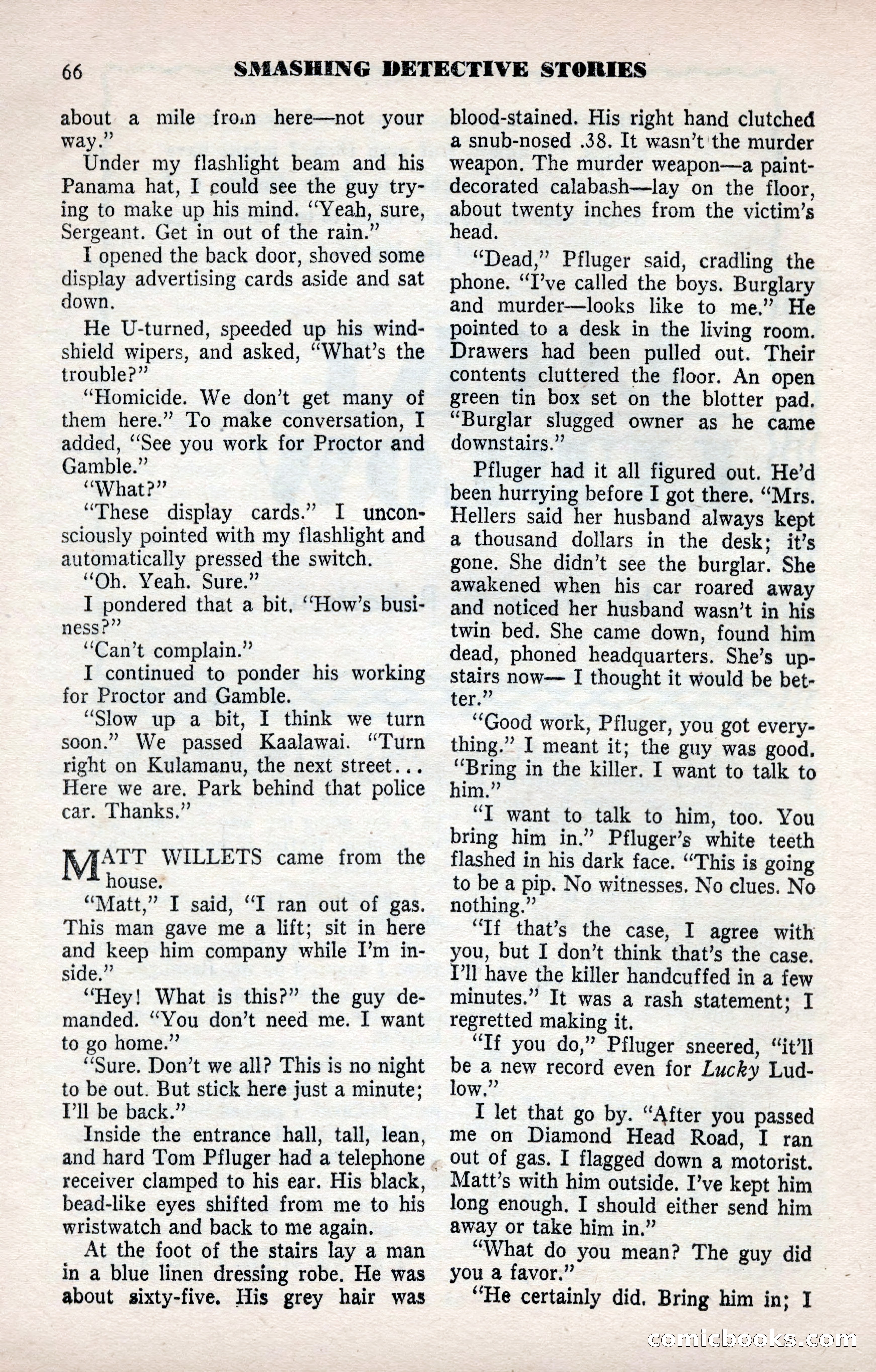 Smashing Detective Stories, September 1954 — page 66 of 100