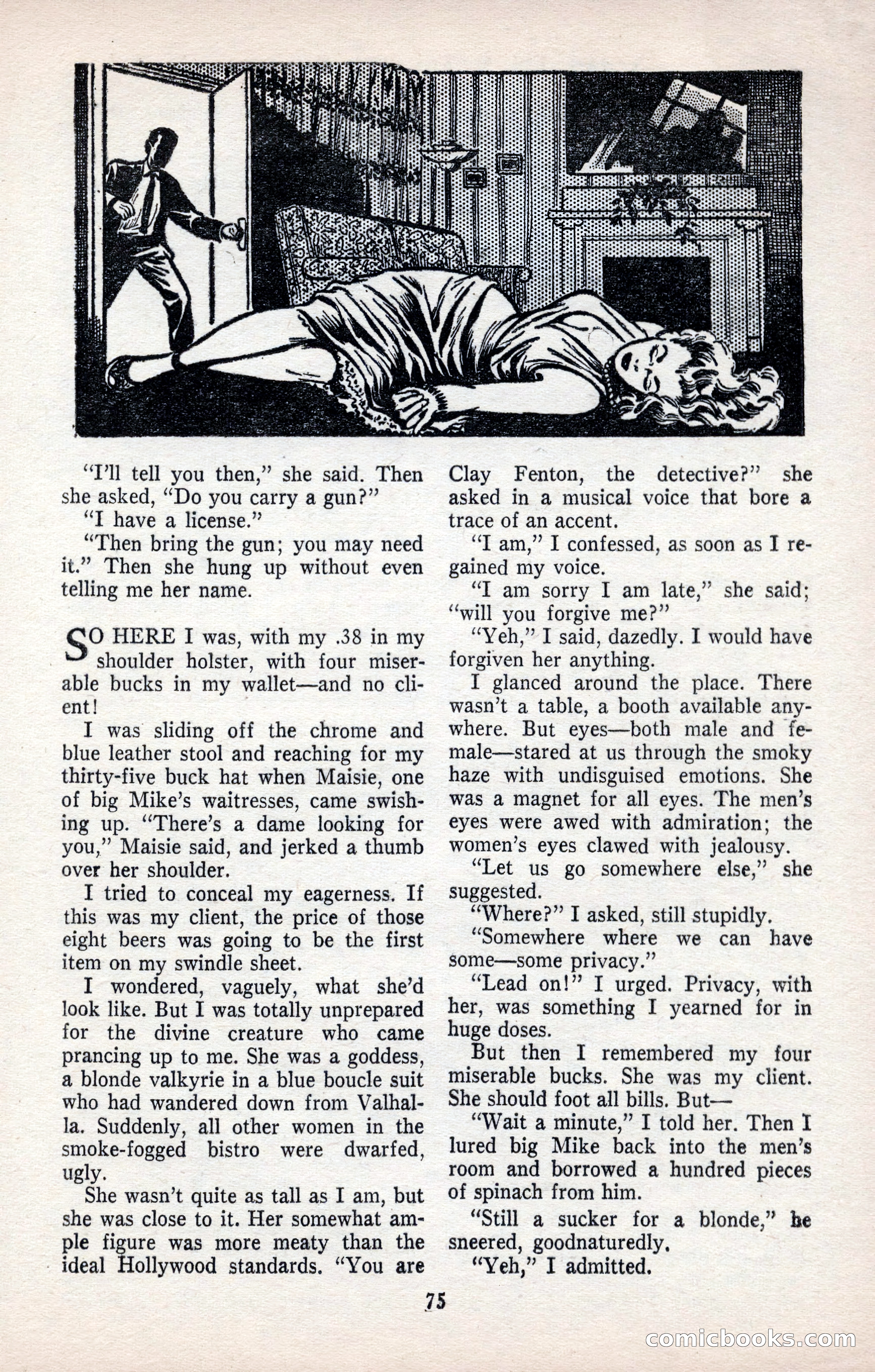 Smashing Detective Stories, September 1954 — page 75 of 100