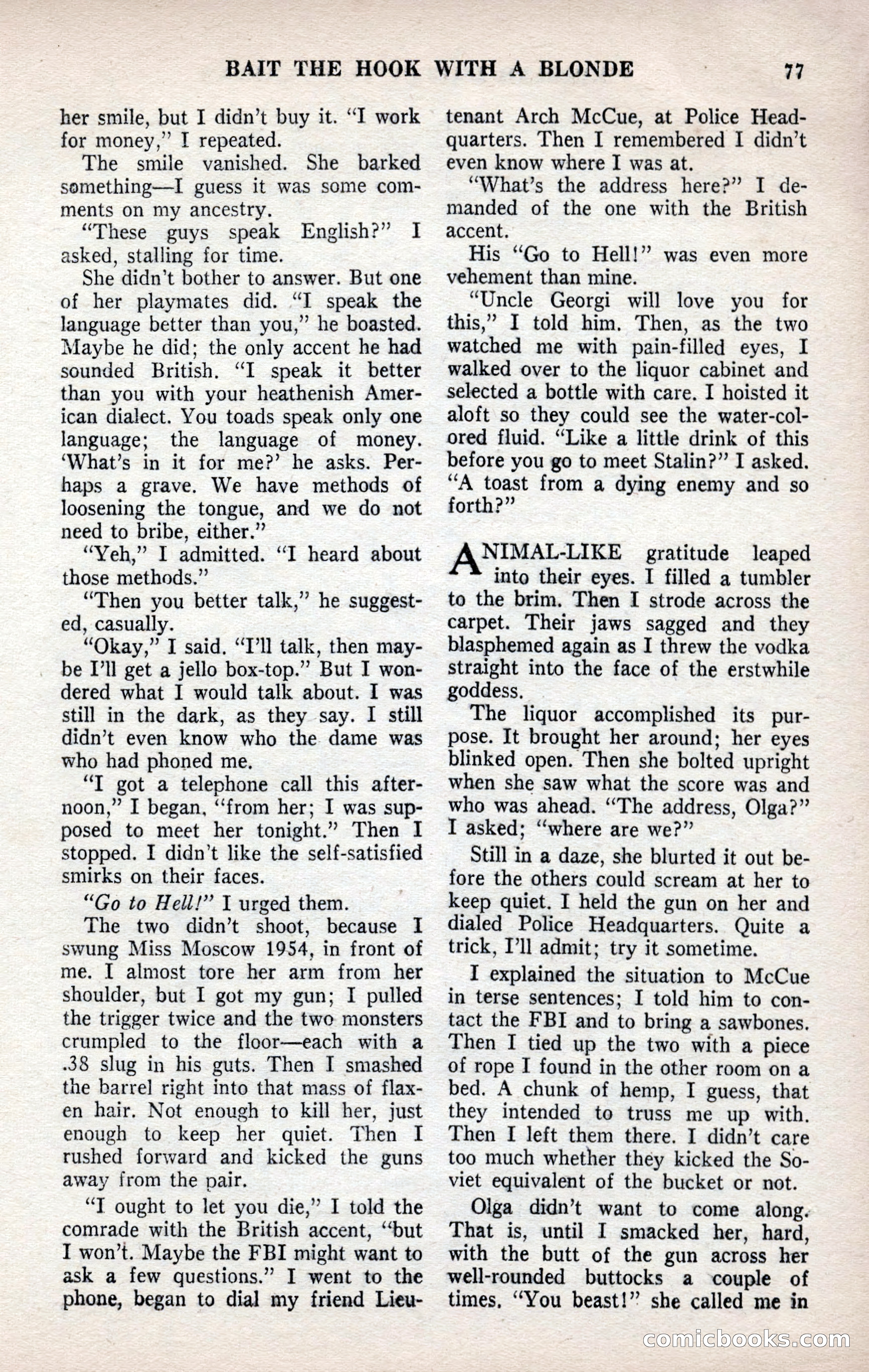 Smashing Detective Stories, September 1954 — page 77 of 100