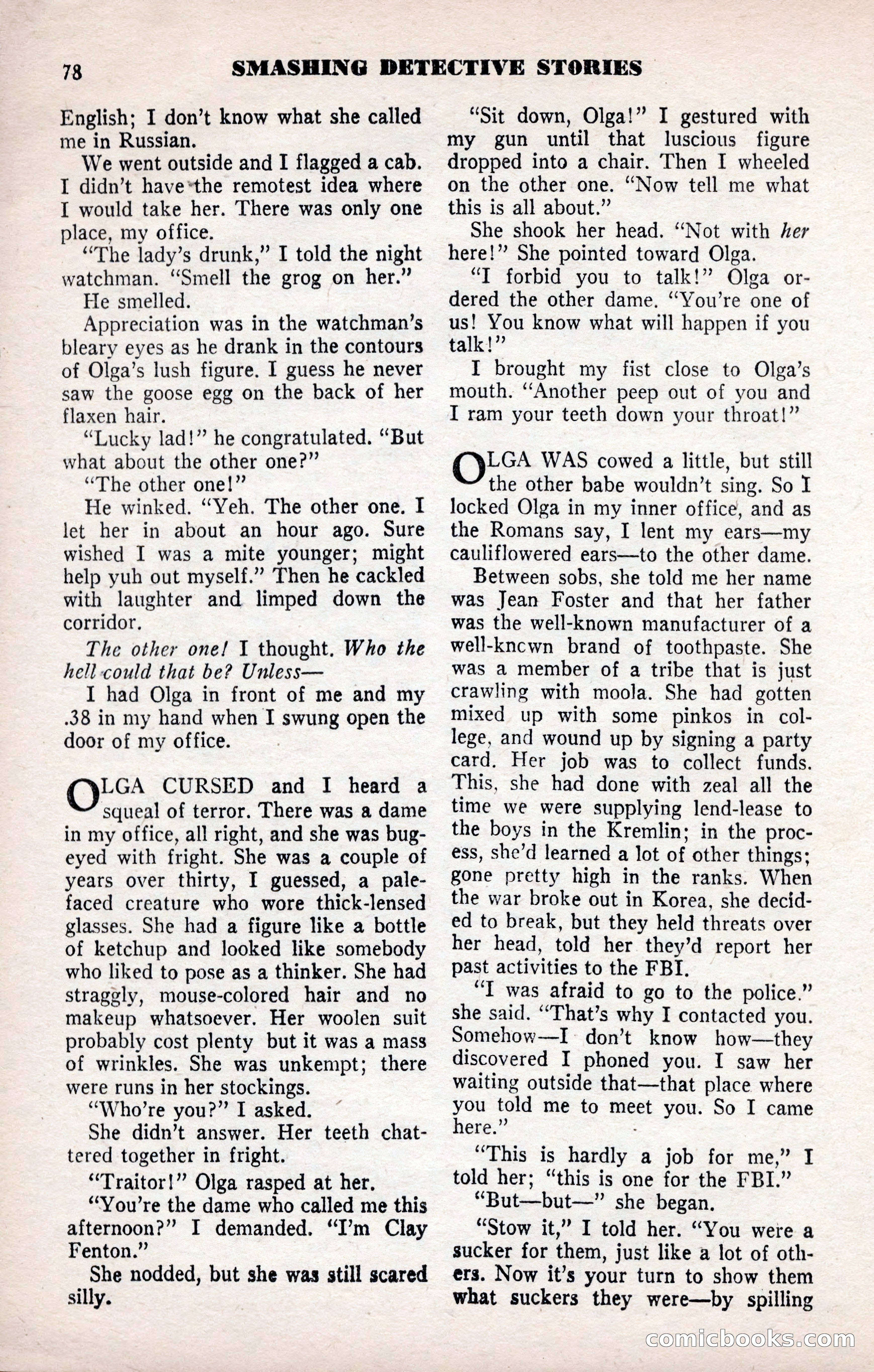 Smashing Detective Stories, September 1954 — page 78 of 100