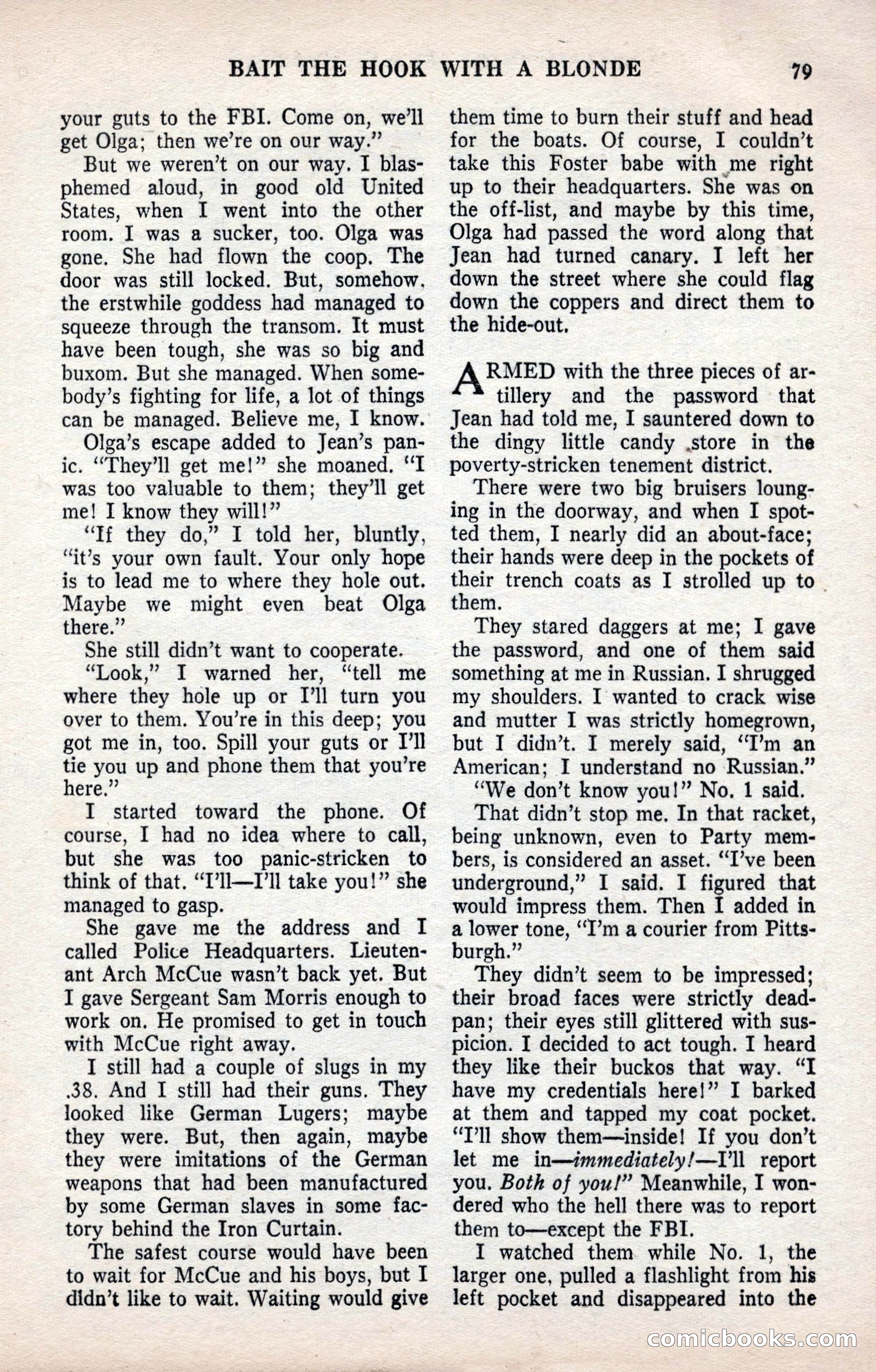 Smashing Detective Stories, September 1954 — page 79 of 100