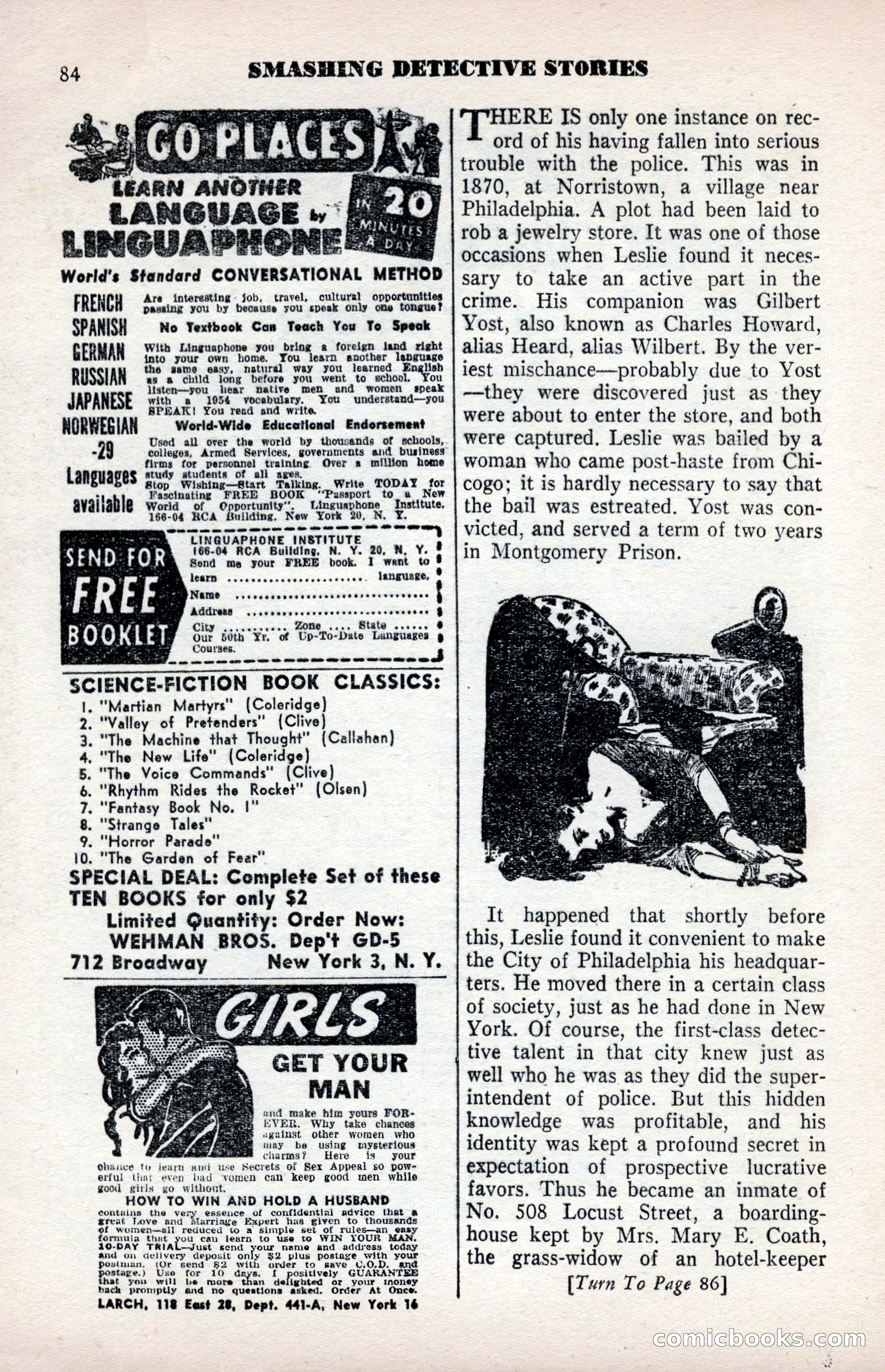 Smashing Detective Stories, September 1954 — page 84 of 100
