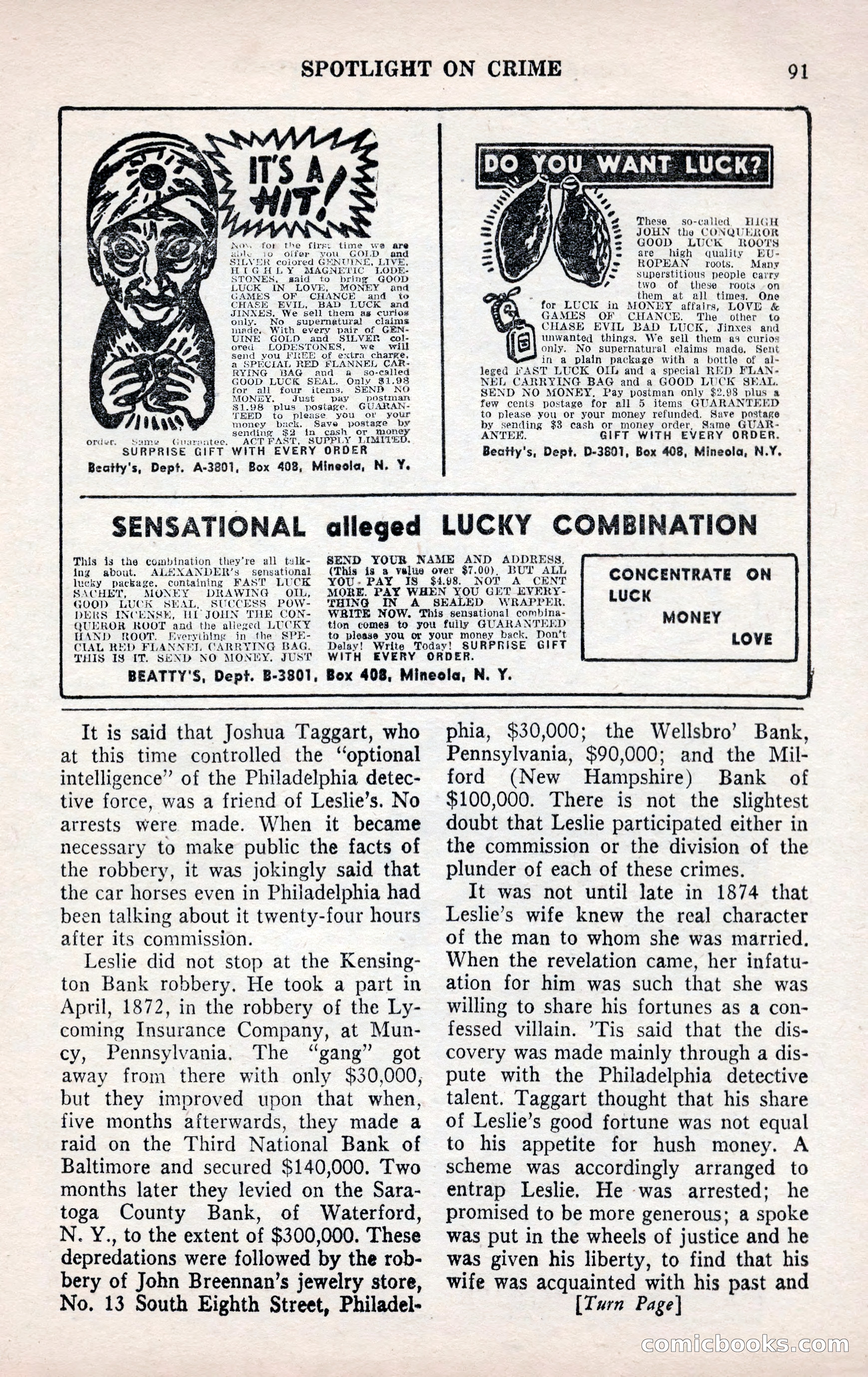 Smashing Detective Stories, September 1954 — page 91 of 100