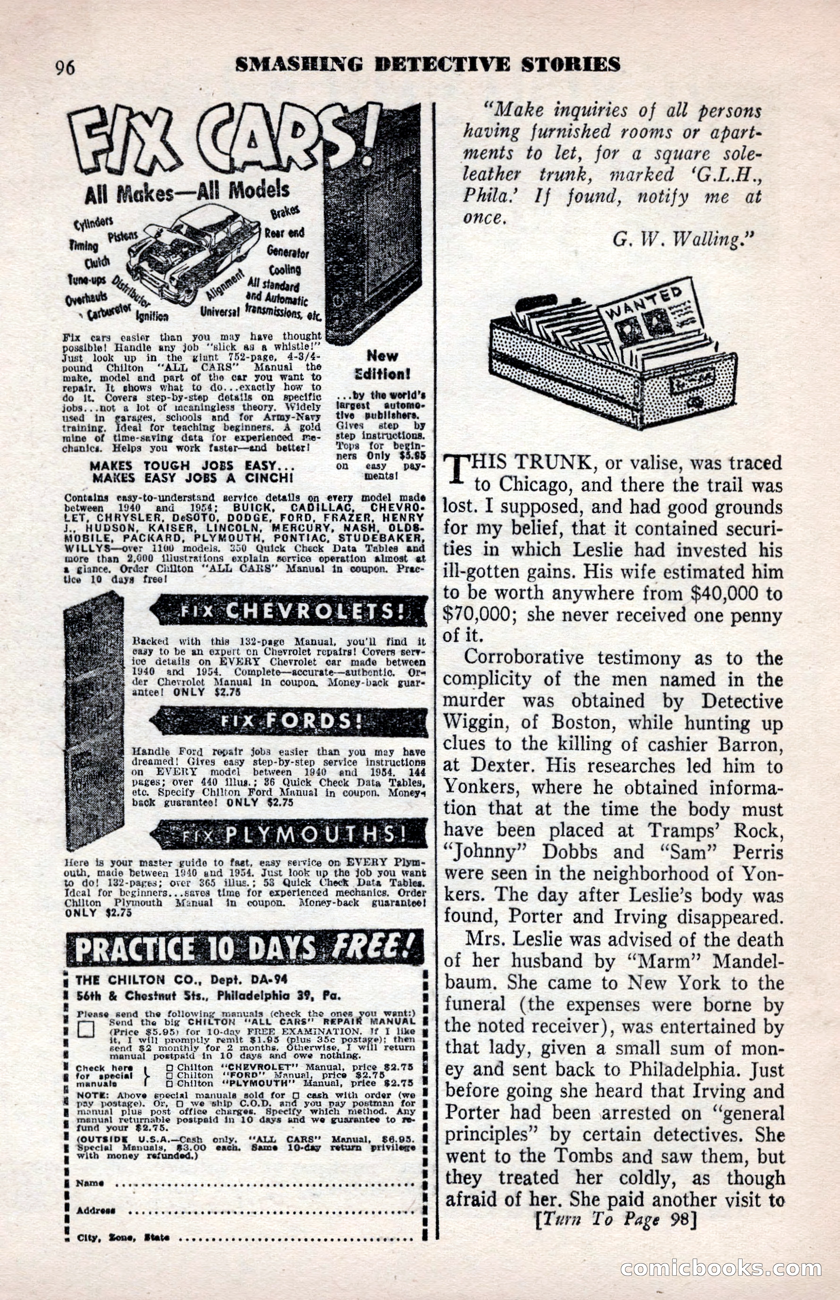 Smashing Detective Stories, September 1954 — page 96 of 100