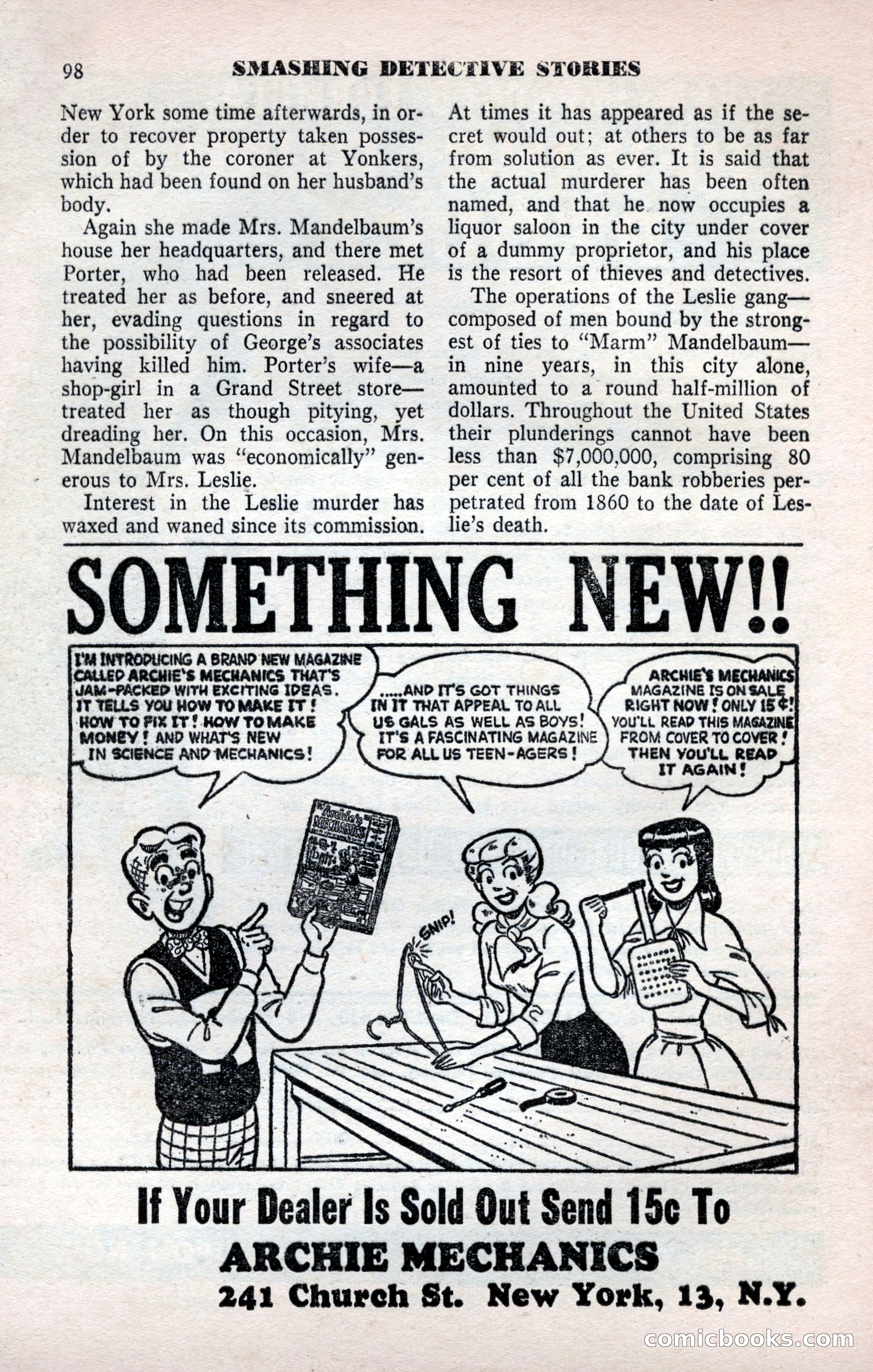 Smashing Detective Stories, September 1954 — page 98 of 100