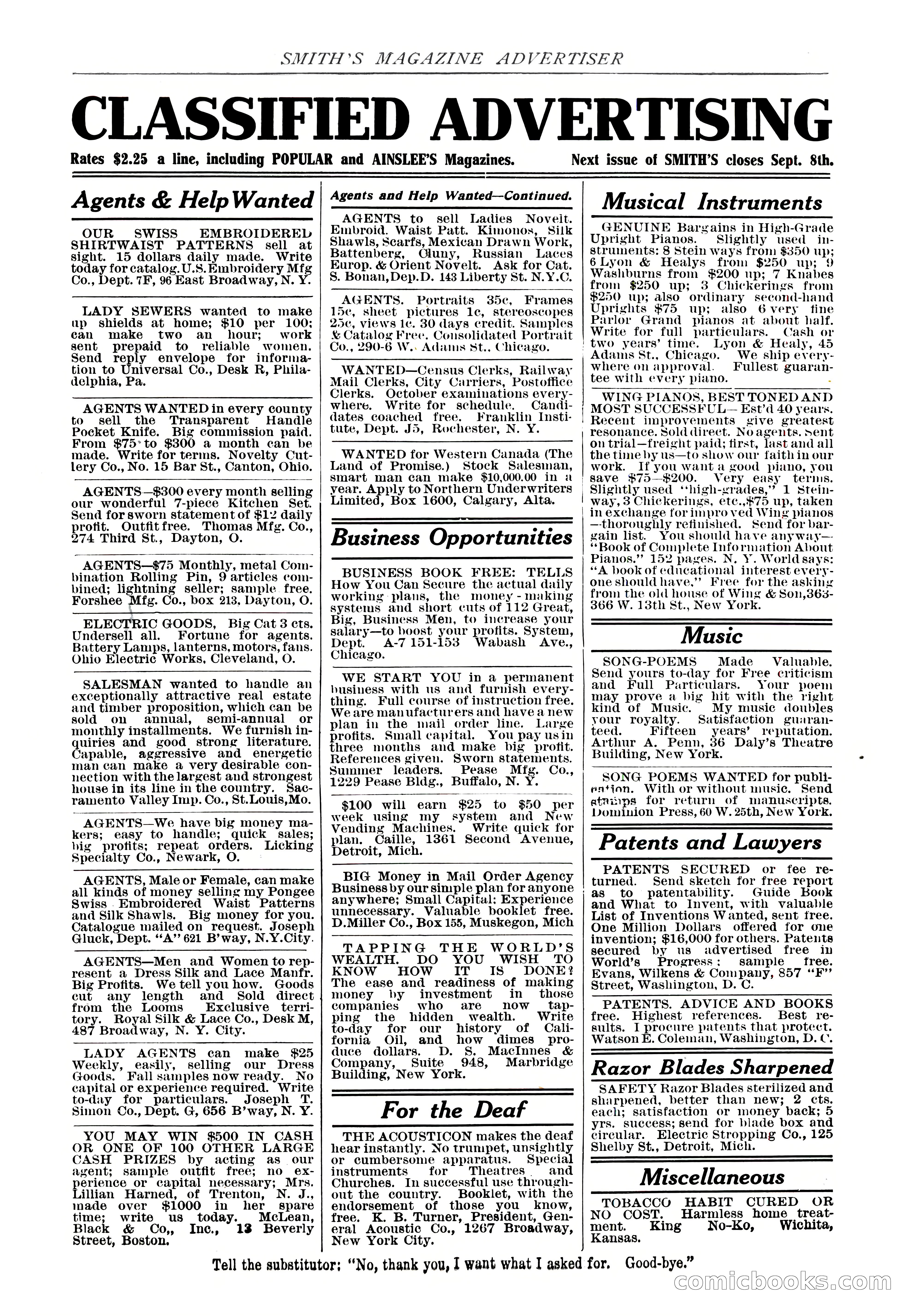 Smith's Magazine, October 1909 — page 184 of 200