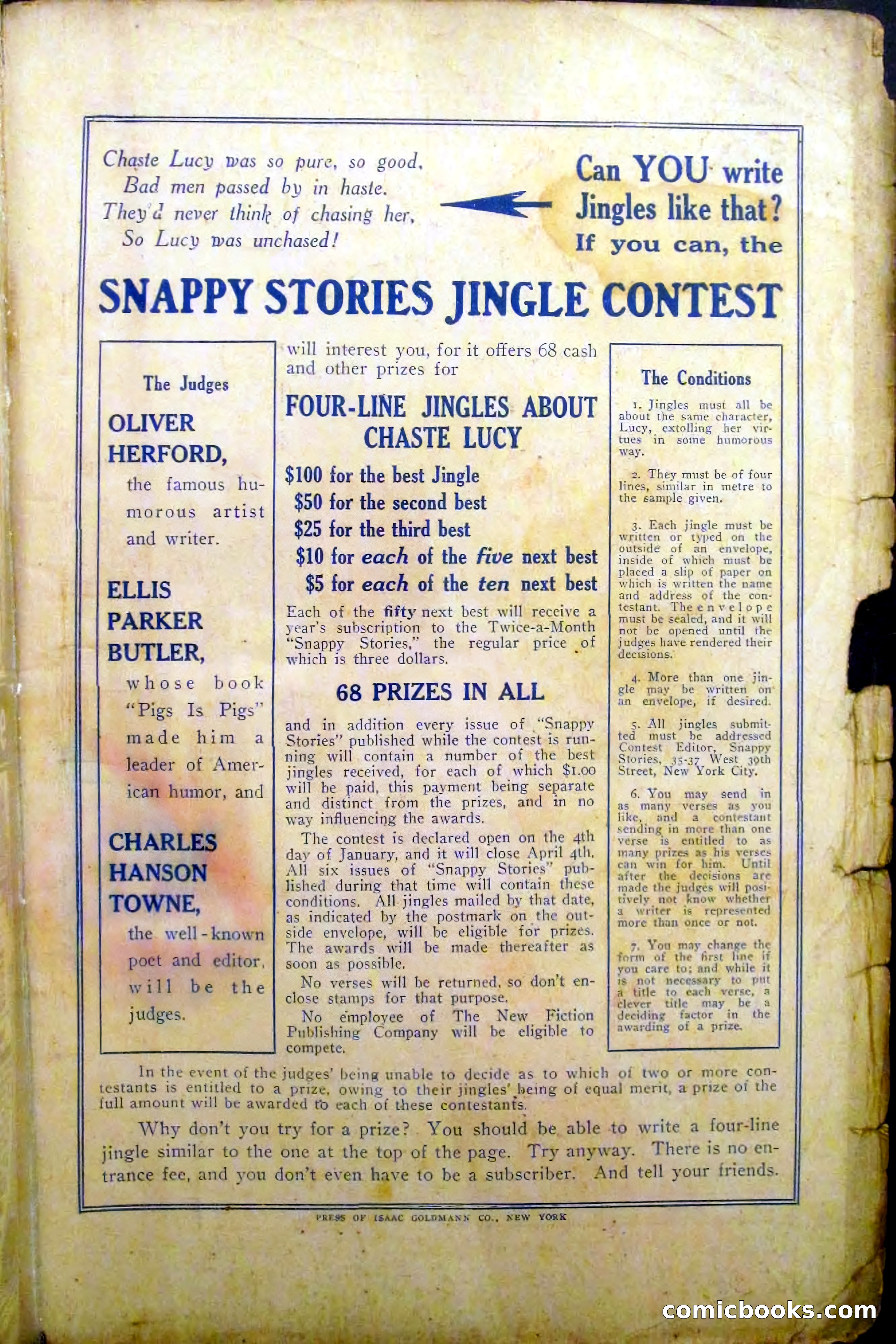 Snappy Stories, First March Number — page 147 of 148