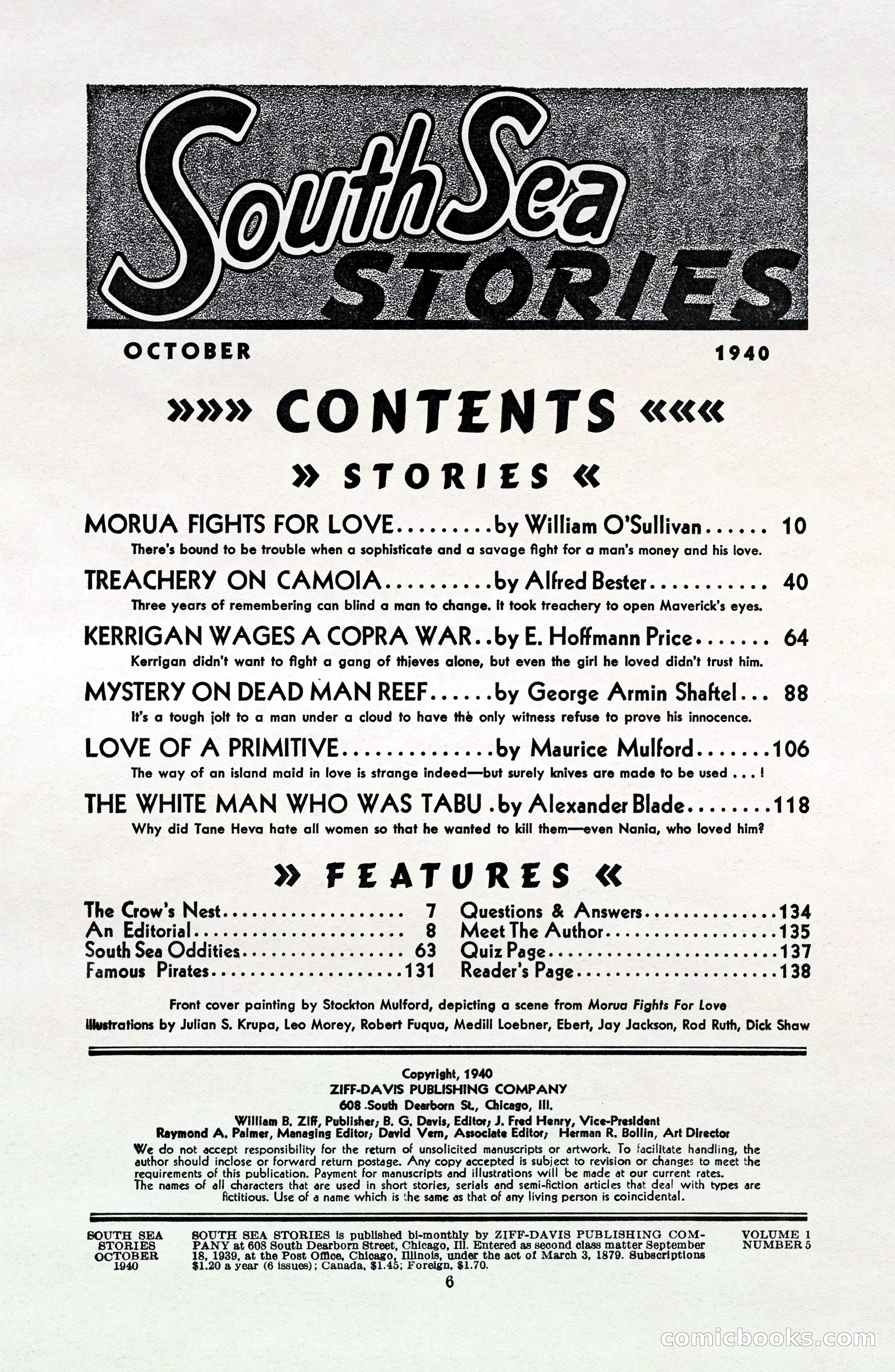 South Sea Stories, October 1940 — page 6 of 143