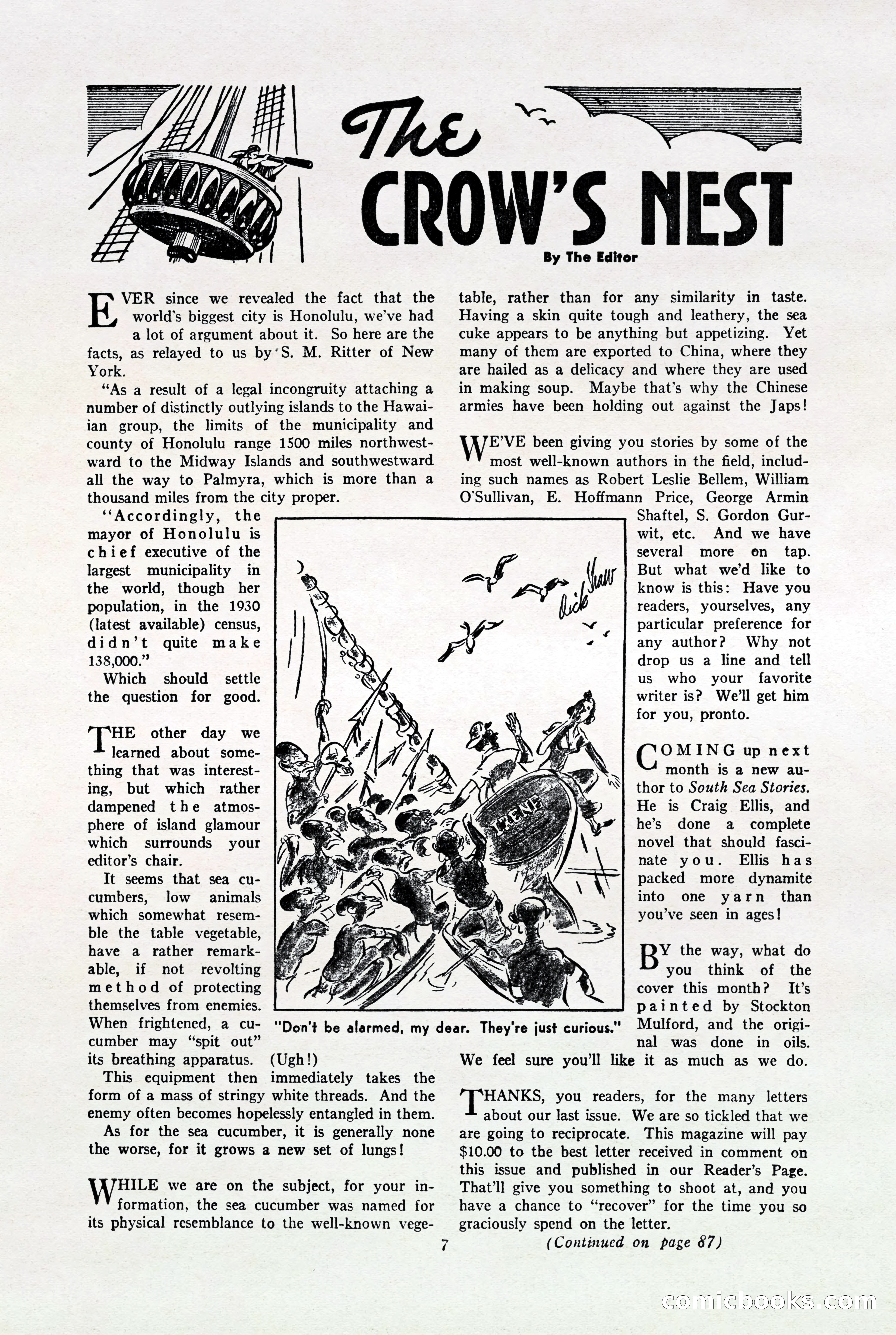 South Sea Stories, October 1940 — page 7 of 143