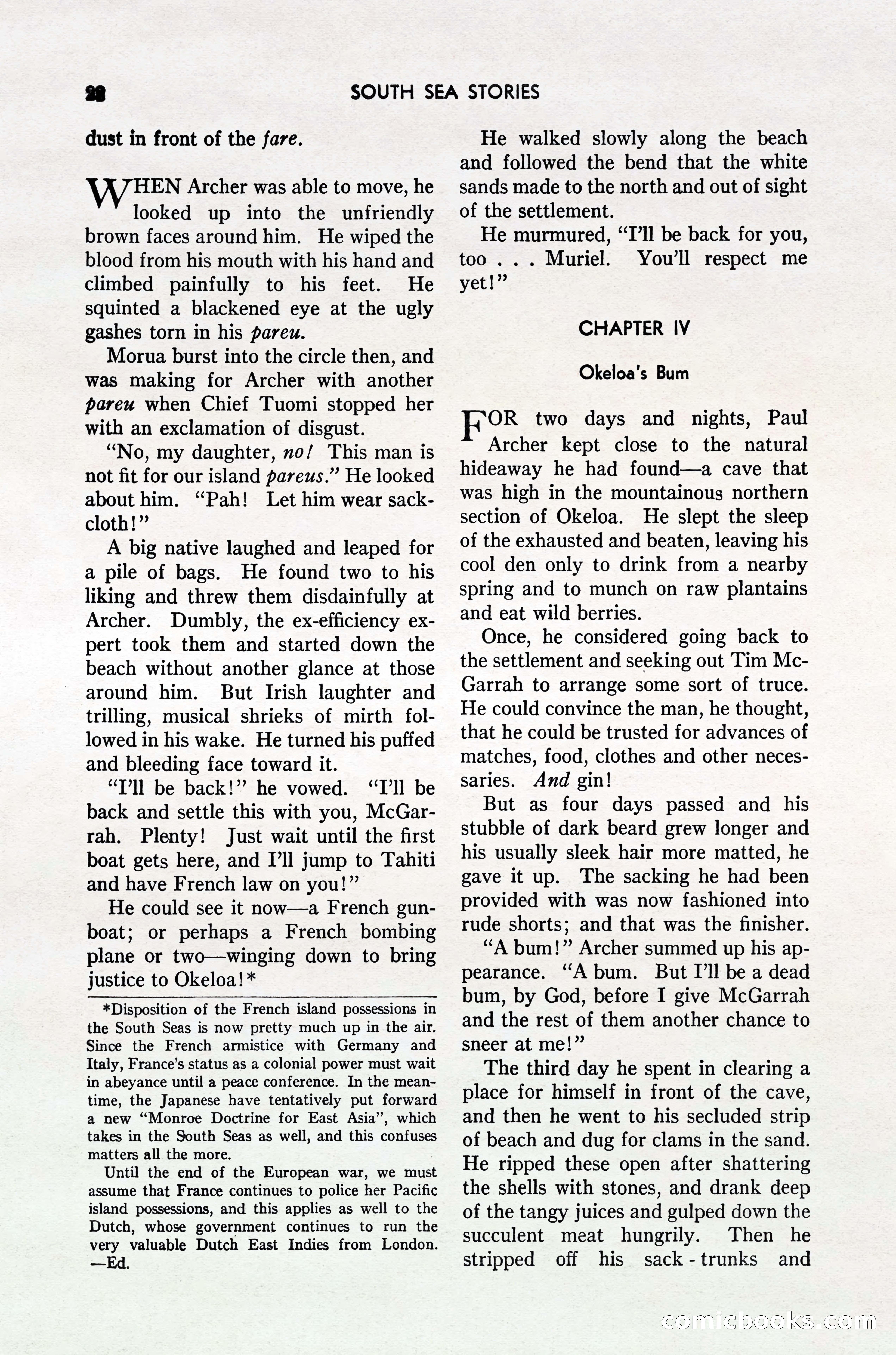 South Sea Stories, October 1940 — page 21 of 143