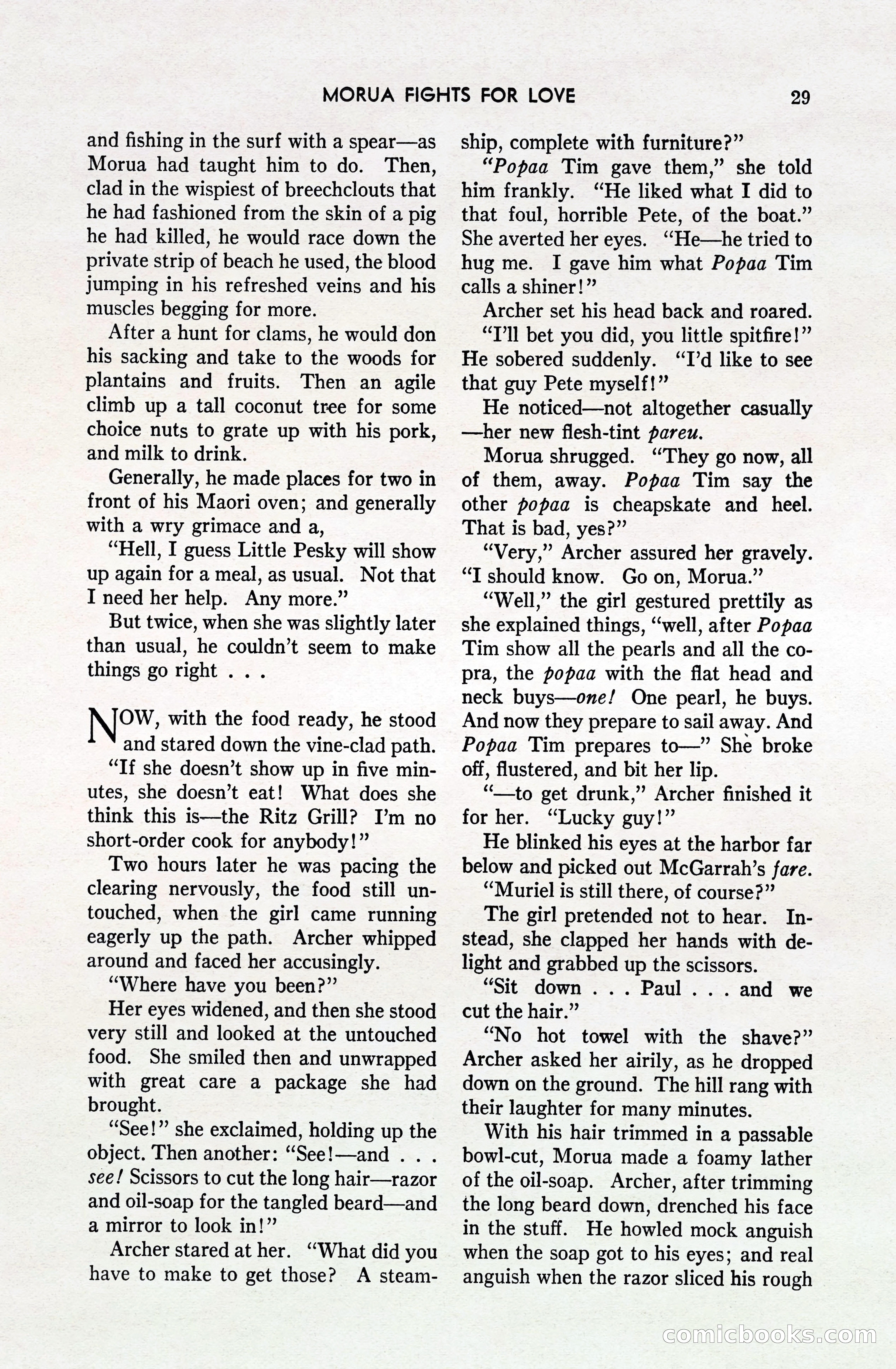 South Sea Stories, October 1940 — page 28 of 143