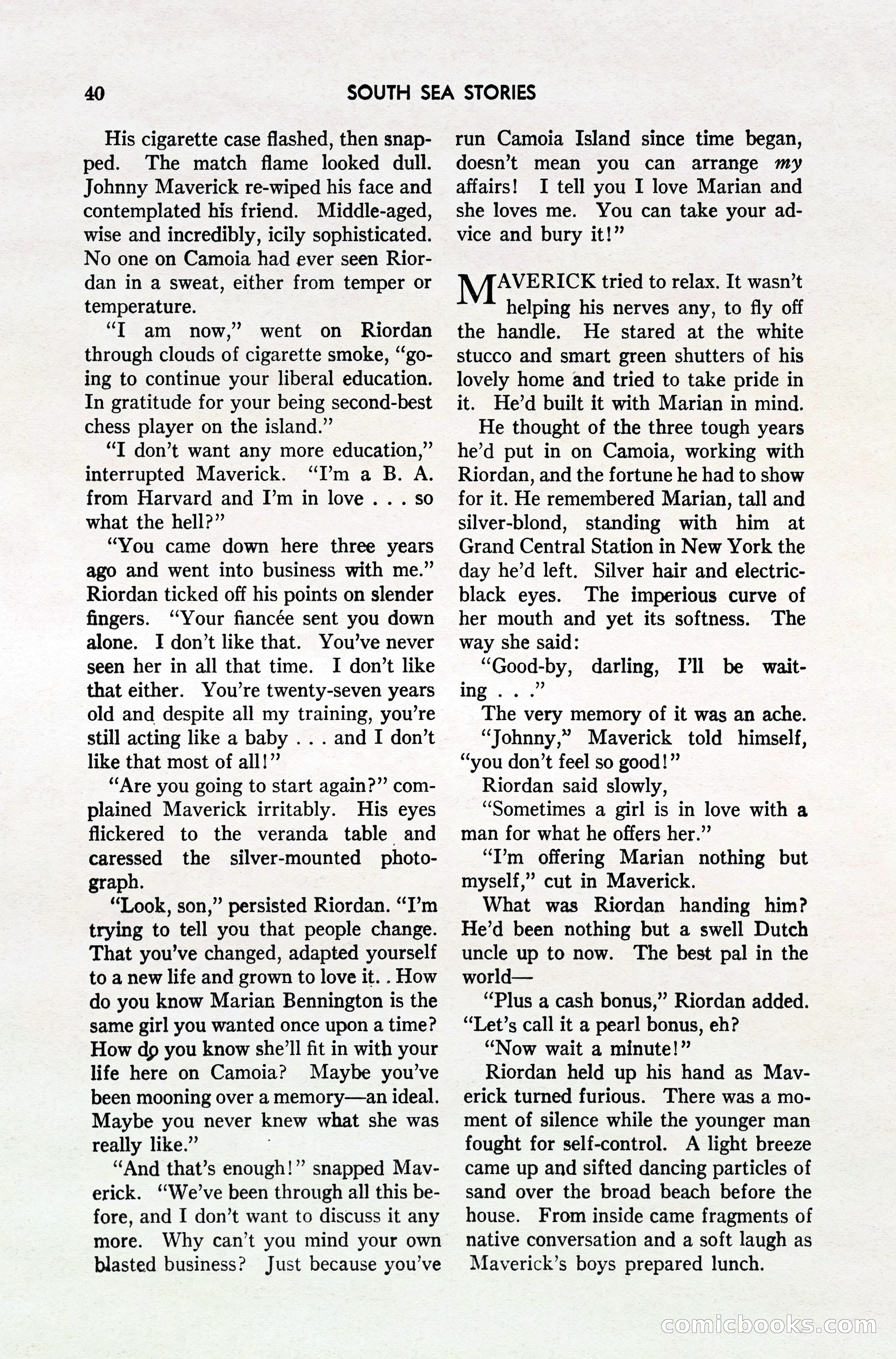 South Sea Stories, October 1940 — page 38 of 143