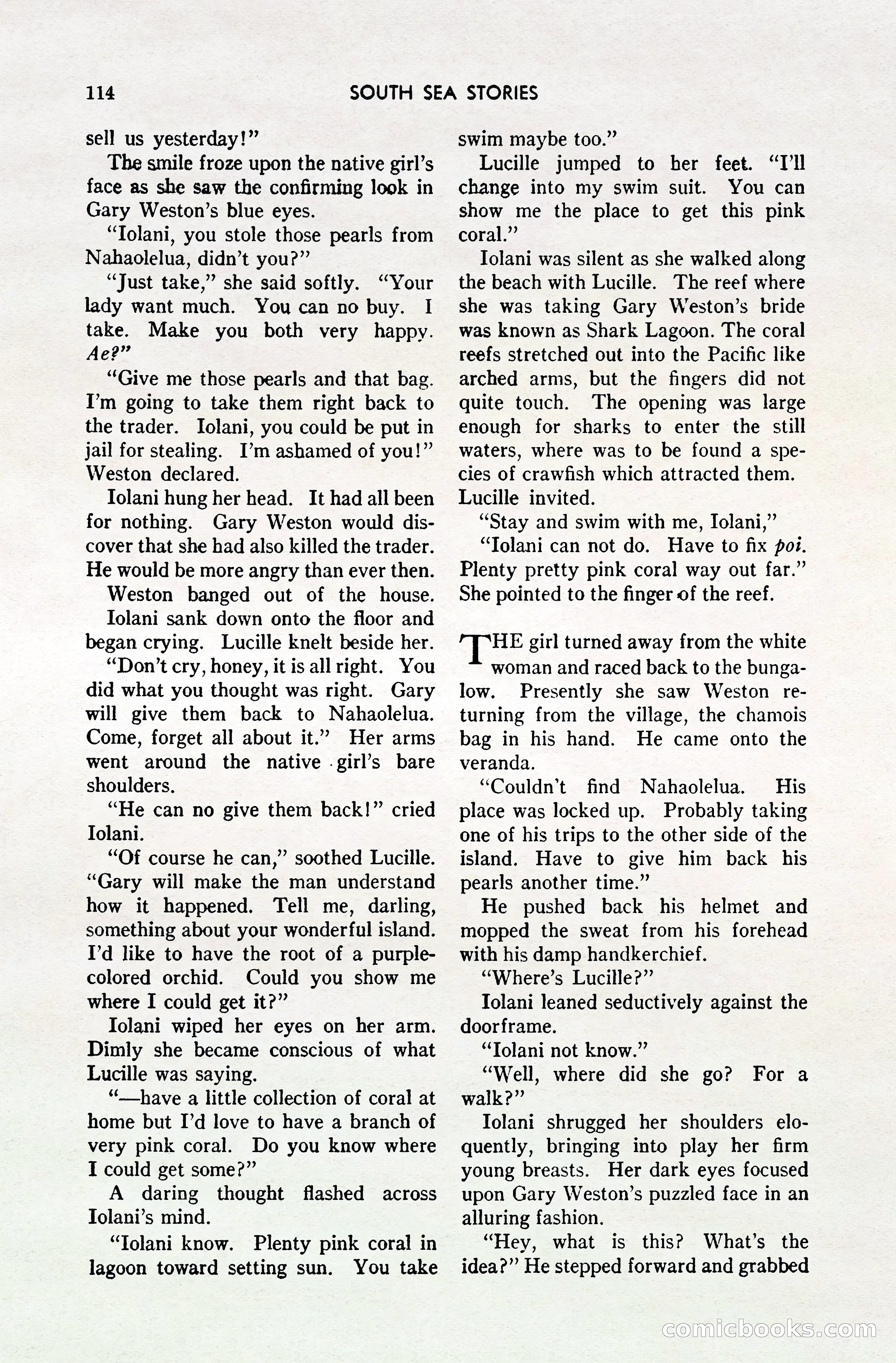 South Sea Stories, October 1940 — page 110 of 143