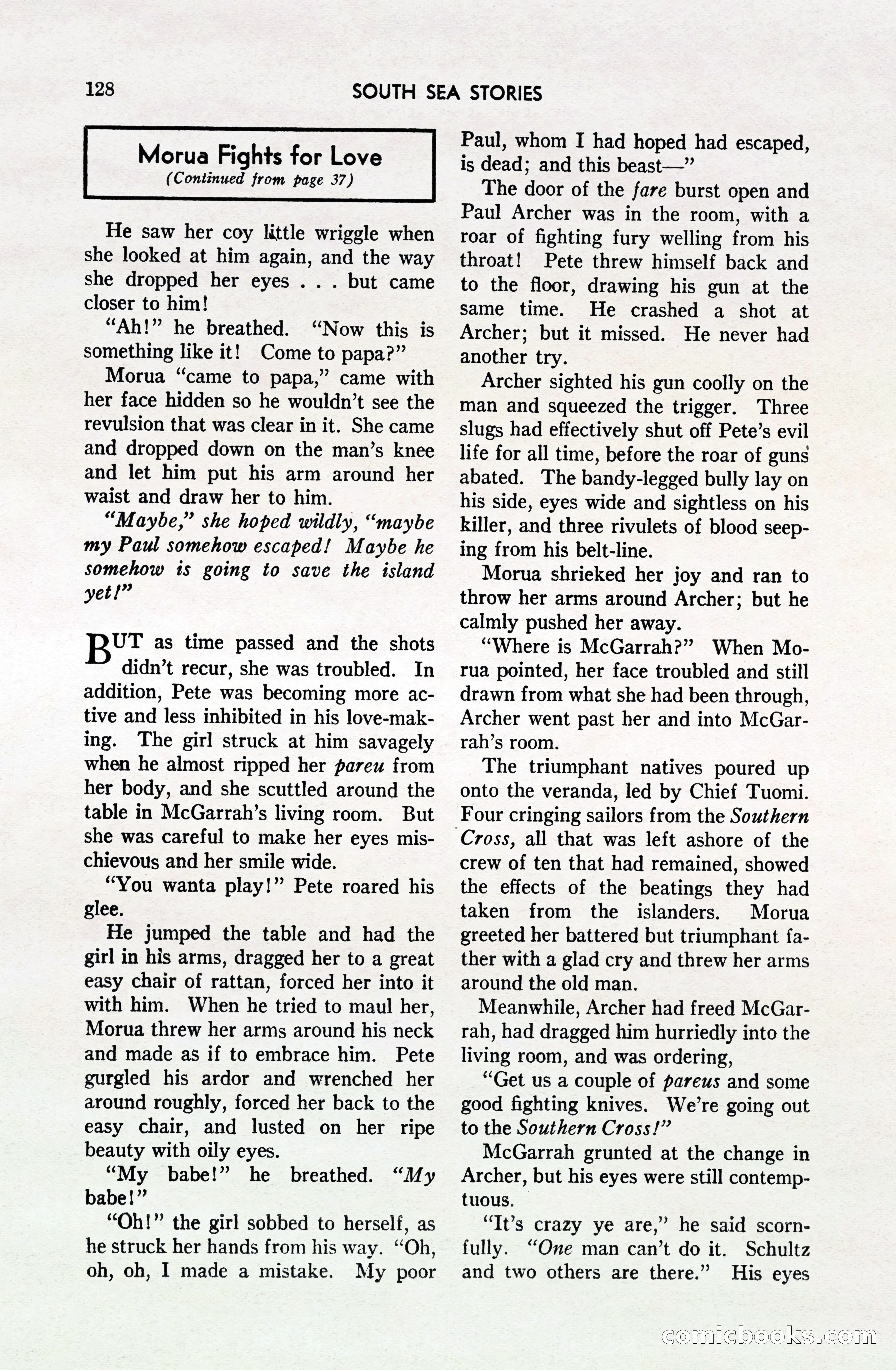 South Sea Stories, October 1940 — page 123 of 143