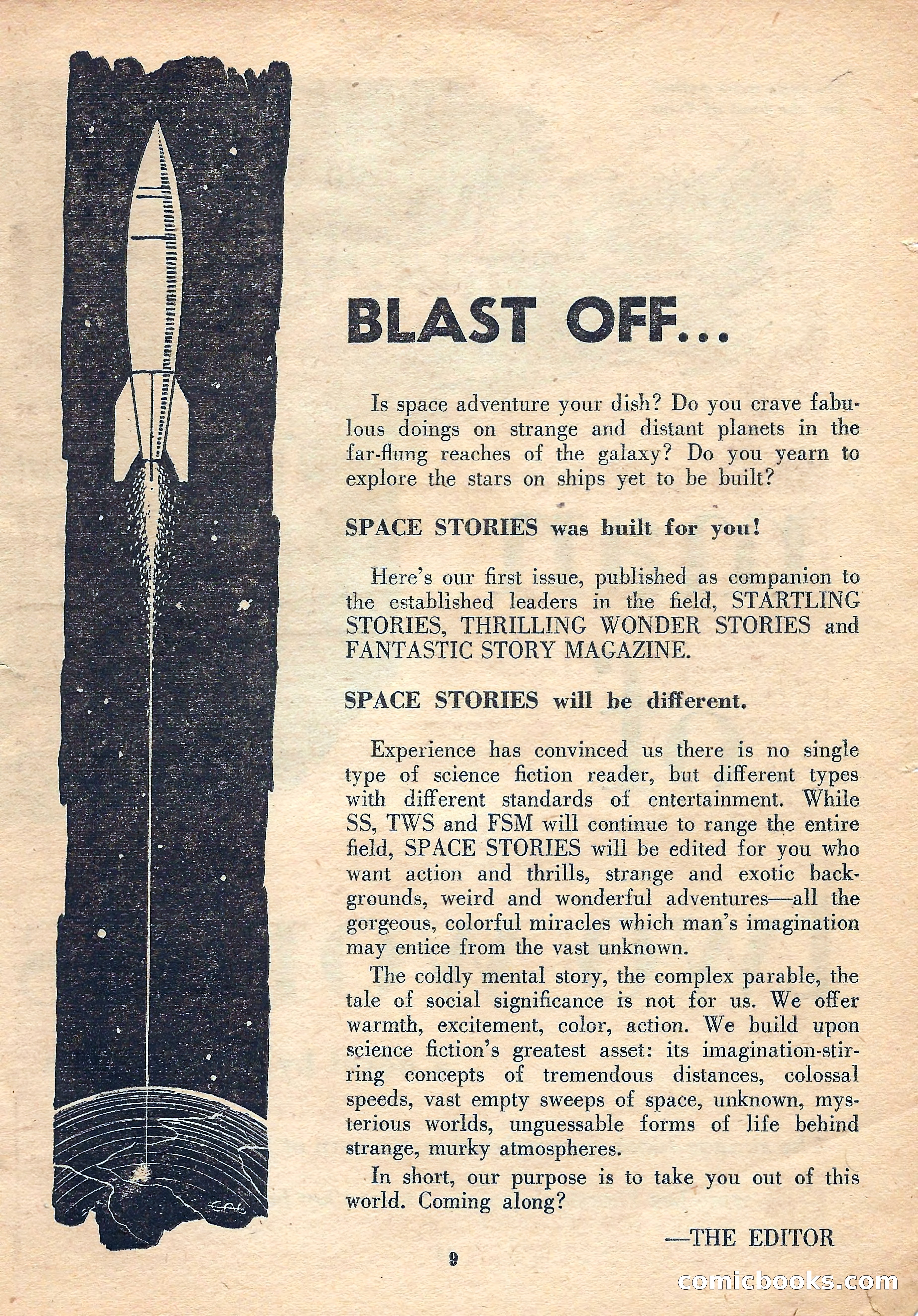 Space Stories, October 1952 — page 9 of 132