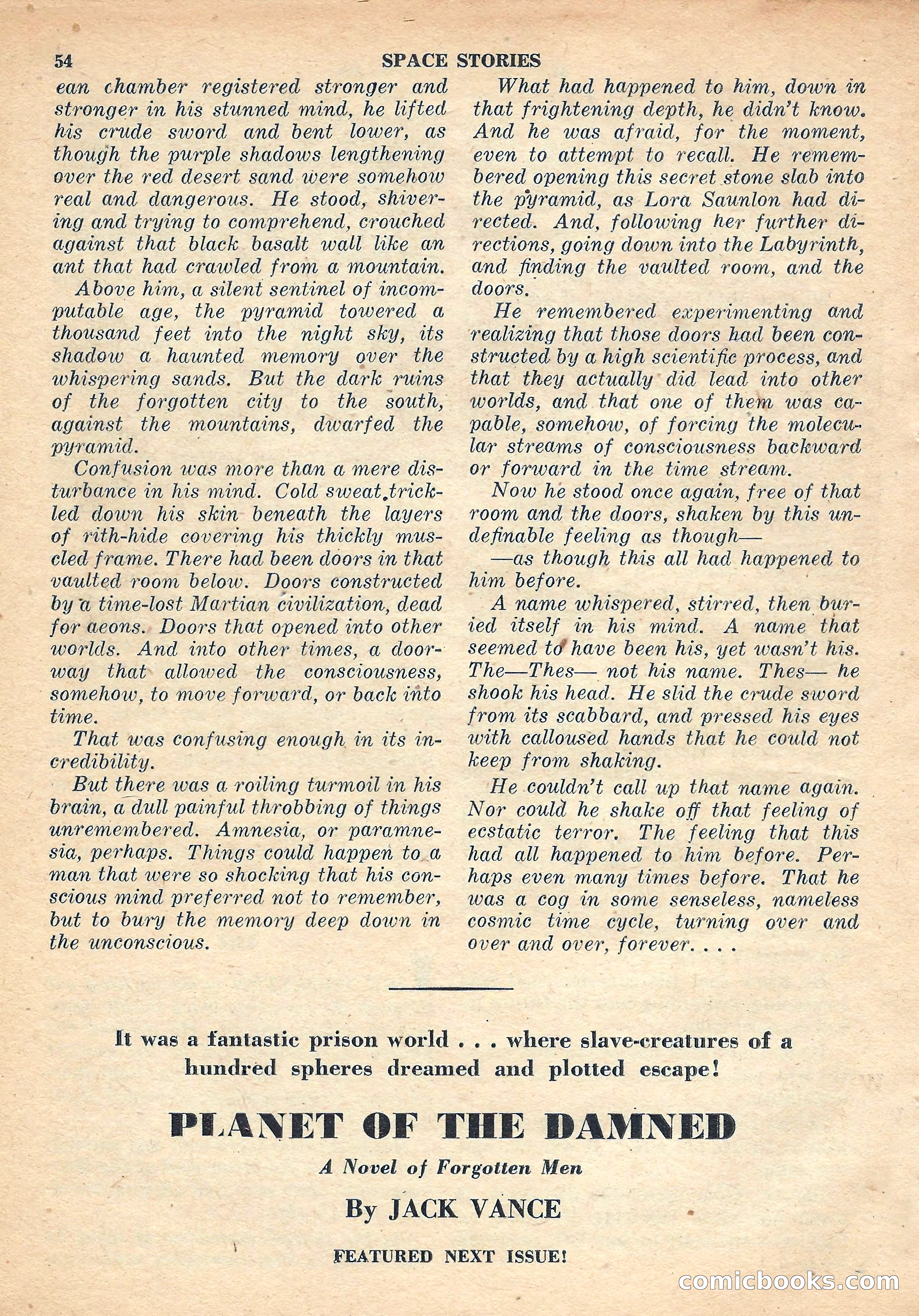 Space Stories, October 1952 — page 54 of 132