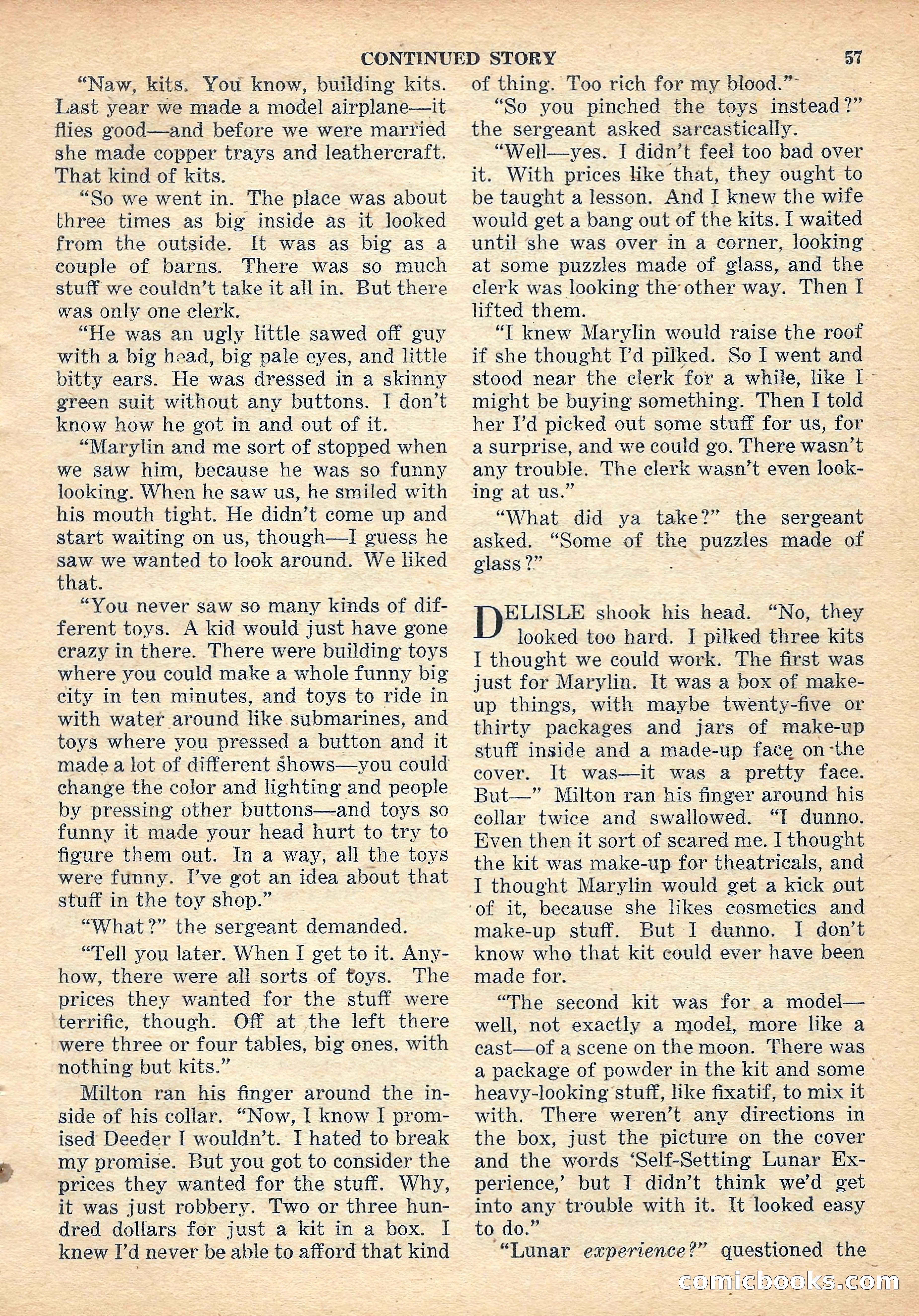 Space Stories, October 1952 — page 57 of 132