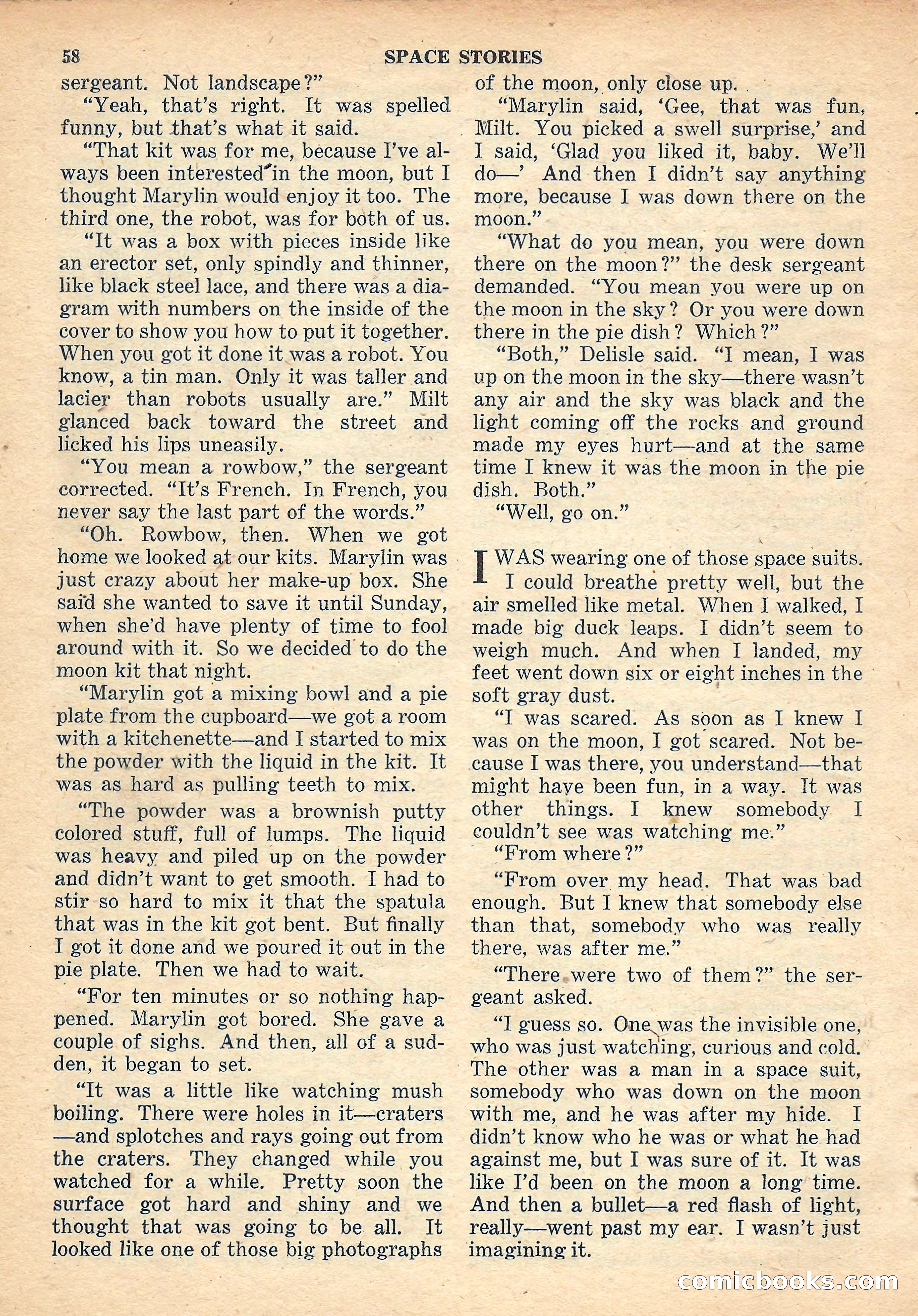 Space Stories, October 1952 — page 58 of 132