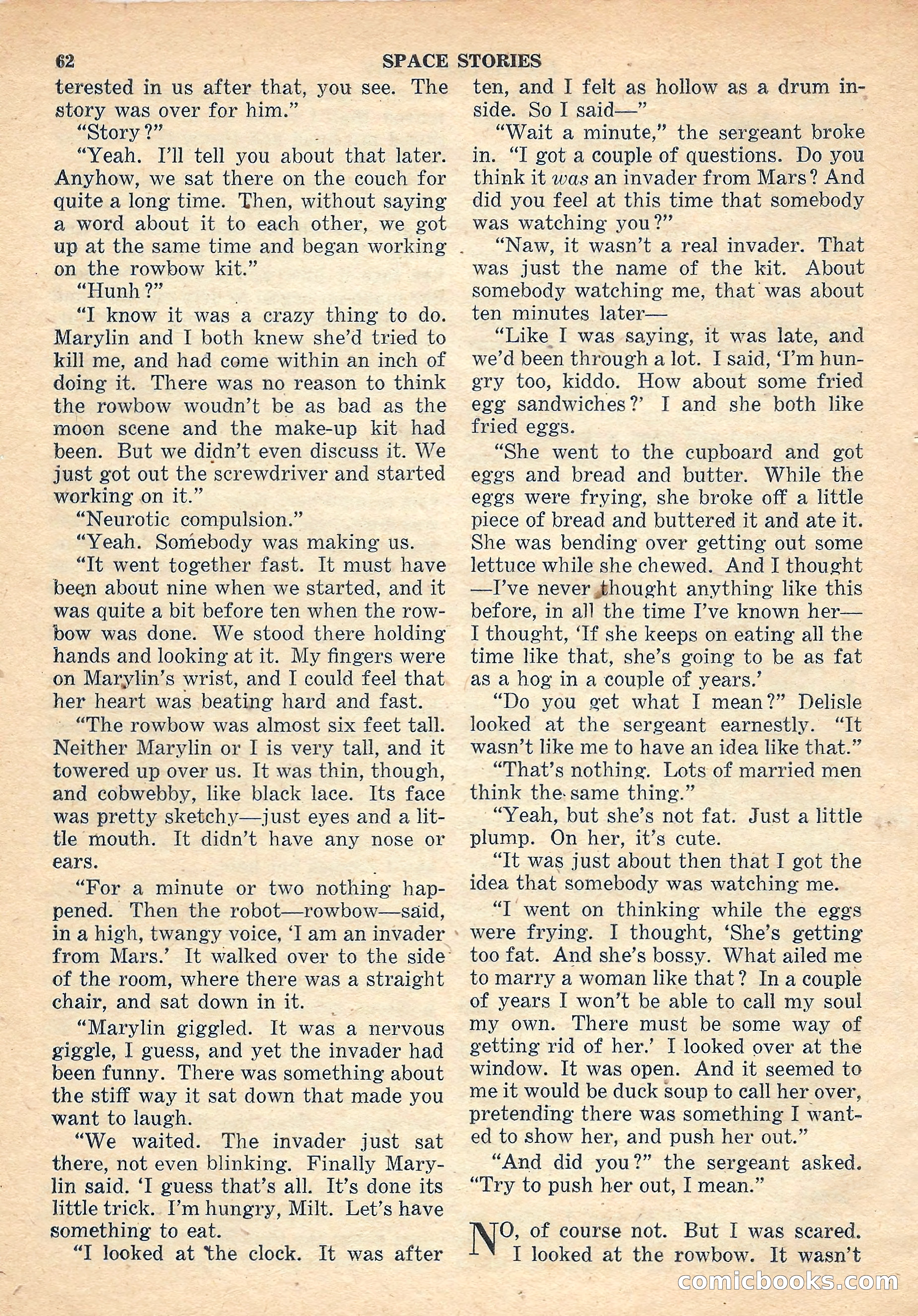 Space Stories, October 1952 — page 62 of 132