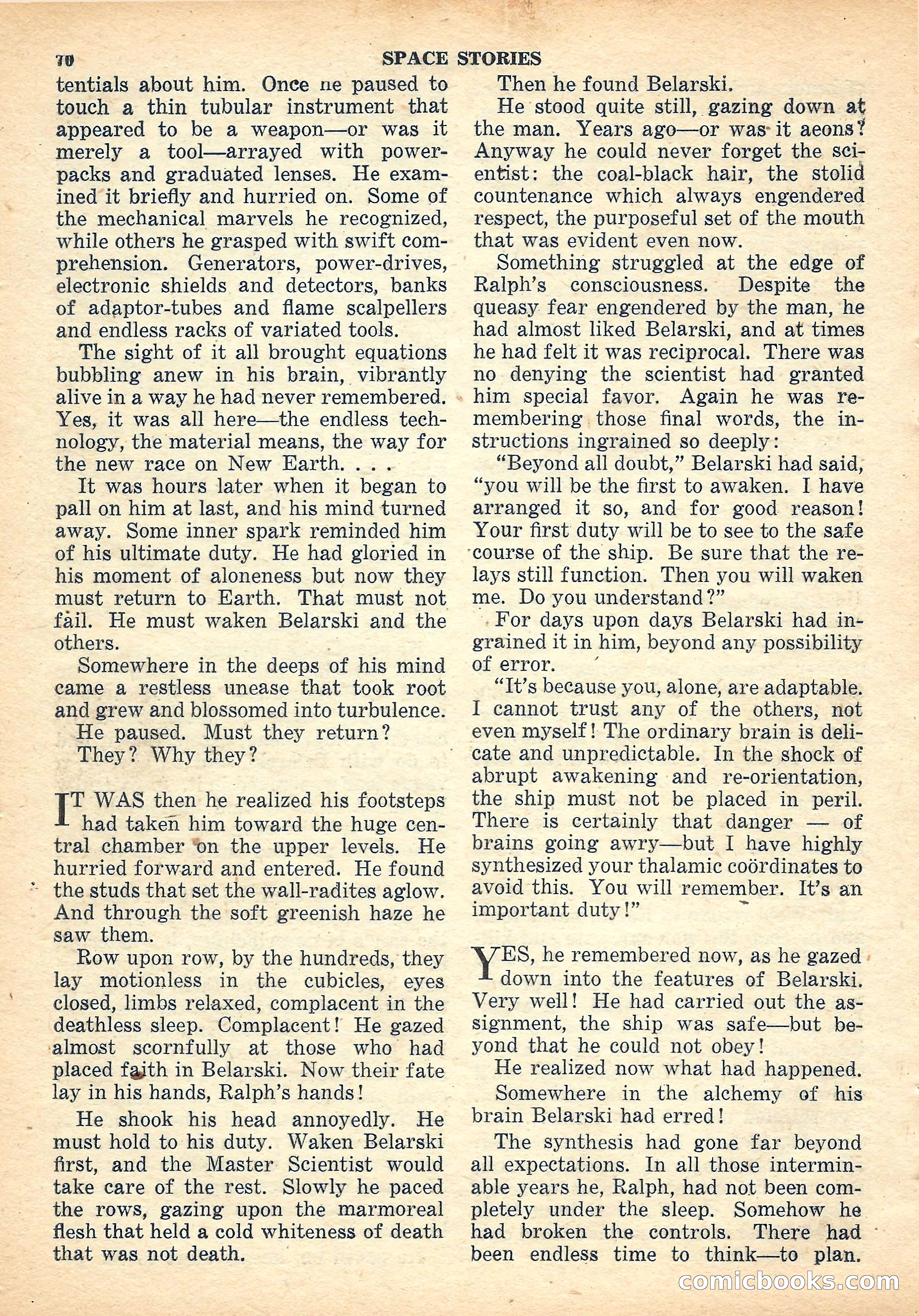 Space Stories, October 1952 — page 70 of 132